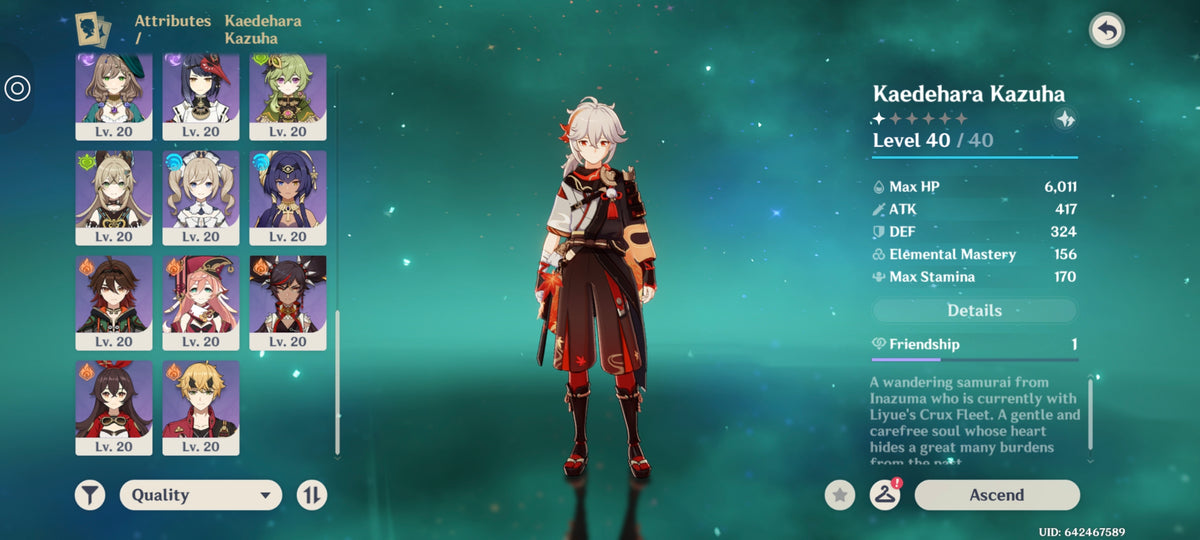 NA Lvl 33⭐️Kazuha + Xianyun + Yelan + Jean⭐️CUMPLEAÑOS LIBRE
