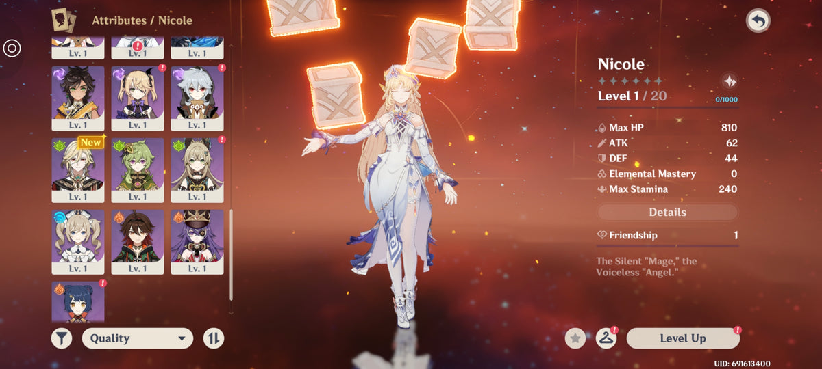 NA AR55| Nicole + Vesna + Vodyanitsa + Mizuki C1 + Jean + Tighnari  + Dehya | UNSET BIRTHDAY