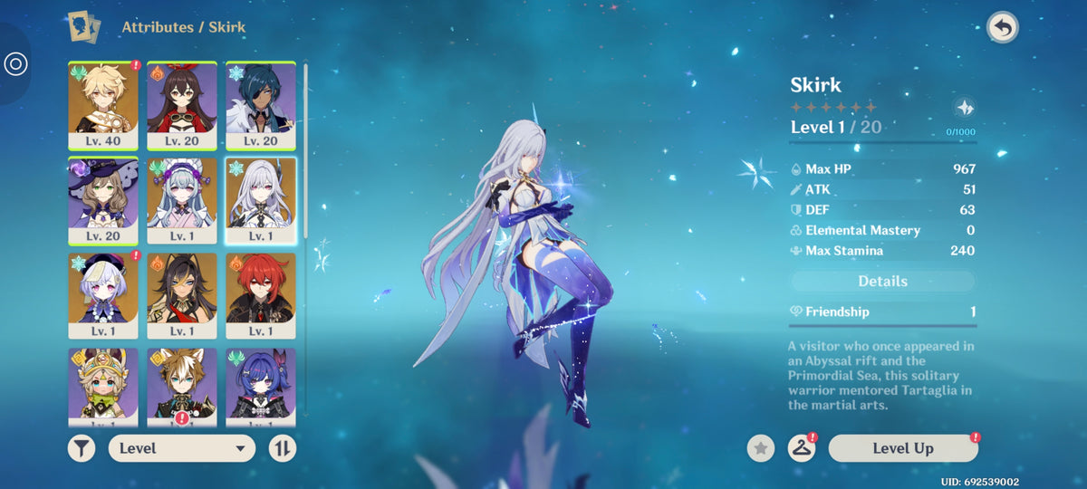 NA AR55| Skirk C4 + mizuki diluc qiqi dehya
