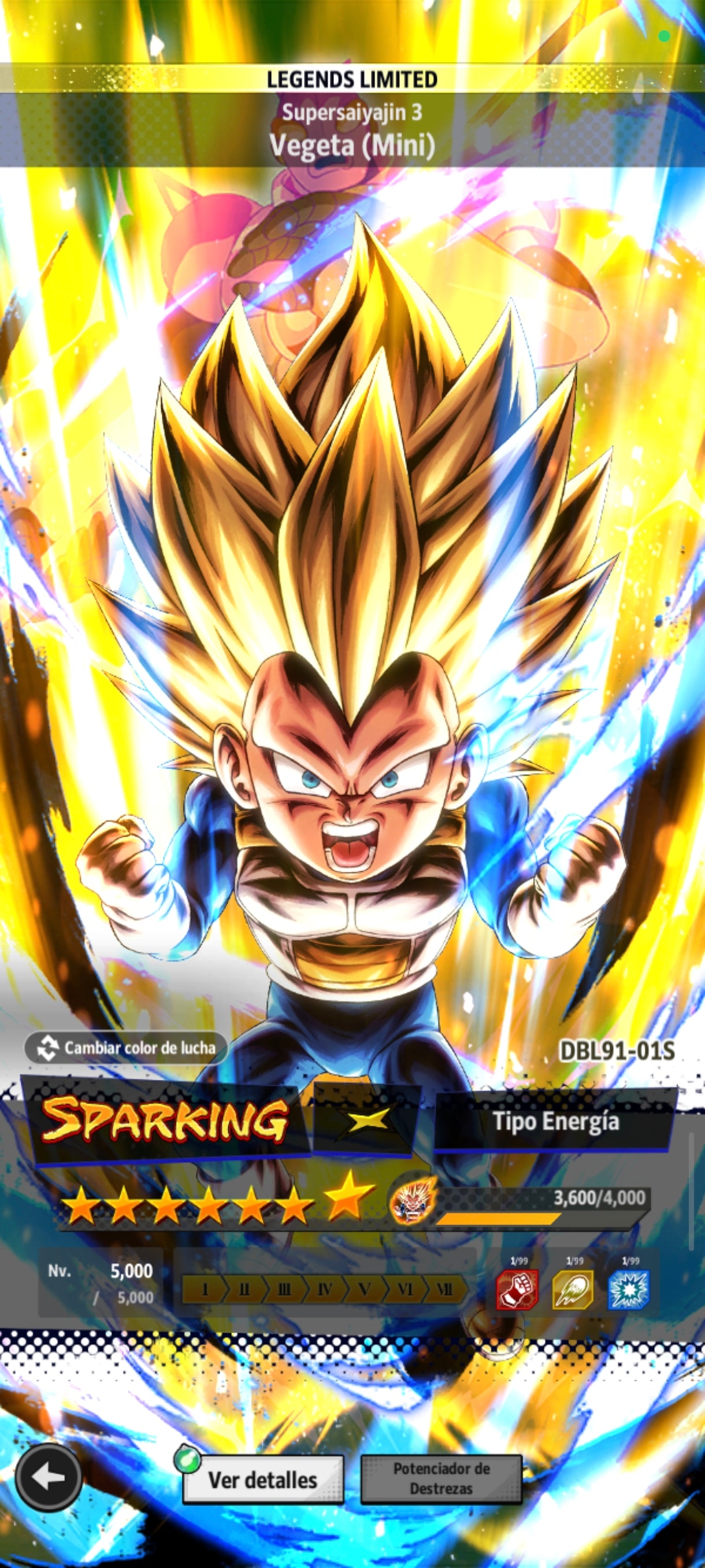 [Android & iPhone] Vegeta Mini SSJ3 LL 7*⭐️+SSJ4 Goku LL + SSJ2 Gohan Chico LL + Goku SSJ Dios & Hit + 17 LL