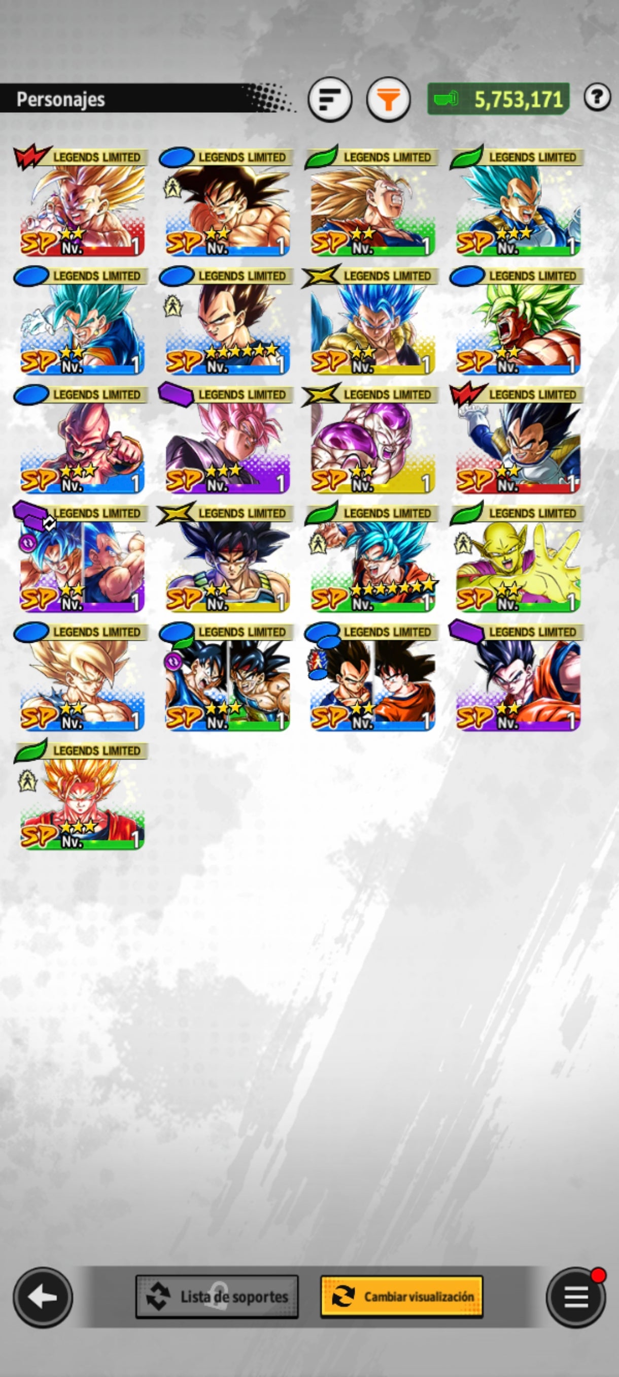 [ANDROID] 14K Cronocristales💎 [LEGENDS] Super Vegito + 4 ULTRA : Ultimate Gohan Absorbed Buu: Super + Majin Vegeta + SSJ Goku + Freezer Máximo poder + 21 LL