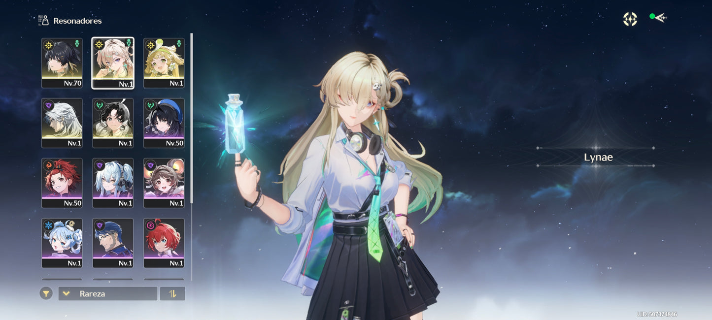 SERVER AMERICA + Lynae C6 + Verina + Jianxin + Calcharo - Wuthering Wave Reroll cuenta