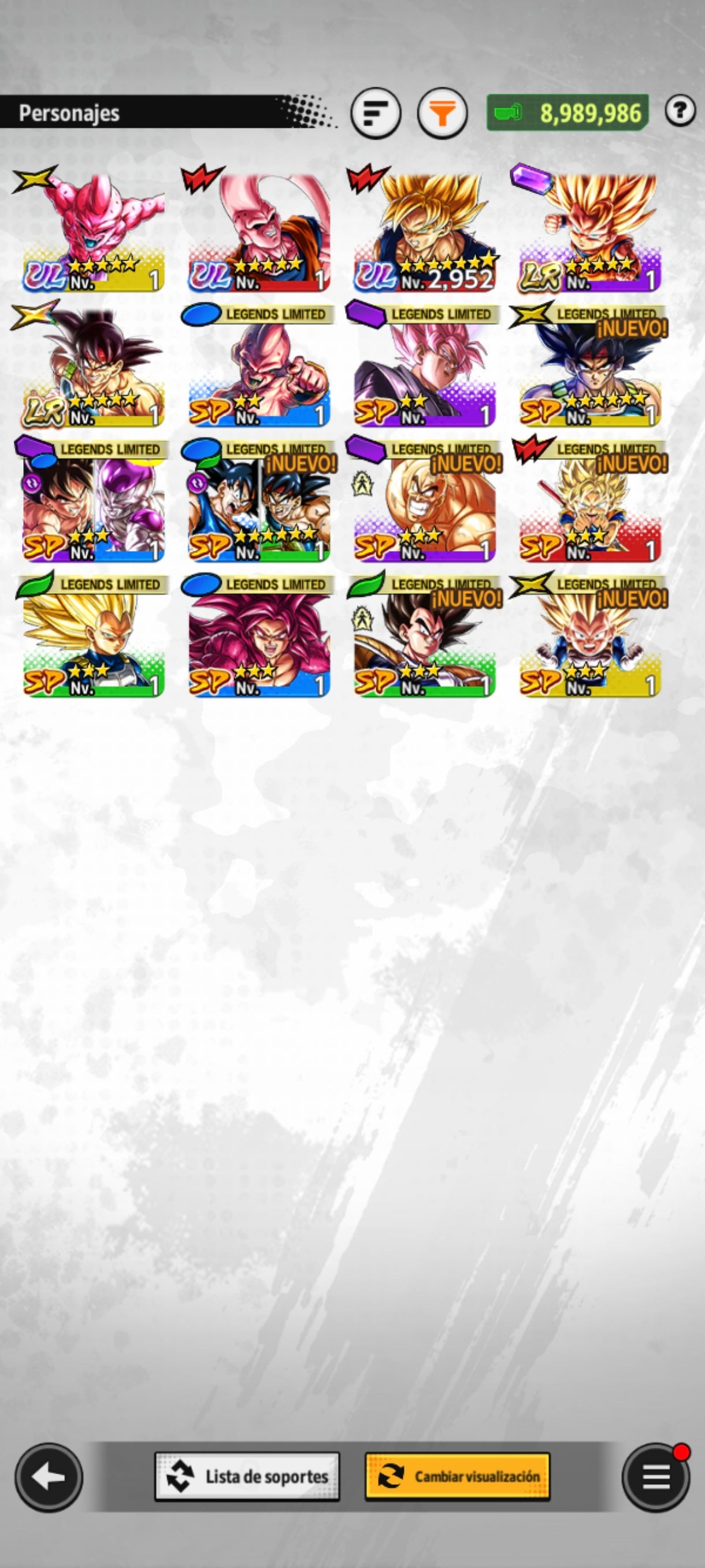 [ANDROID] 50,000 Cronocristales💎2 ULTRAS + 2 LEGENDS⭐️ Goku (MINI)  +  Bardock + 11 LL |DRAGON BALL Legends Cuenta