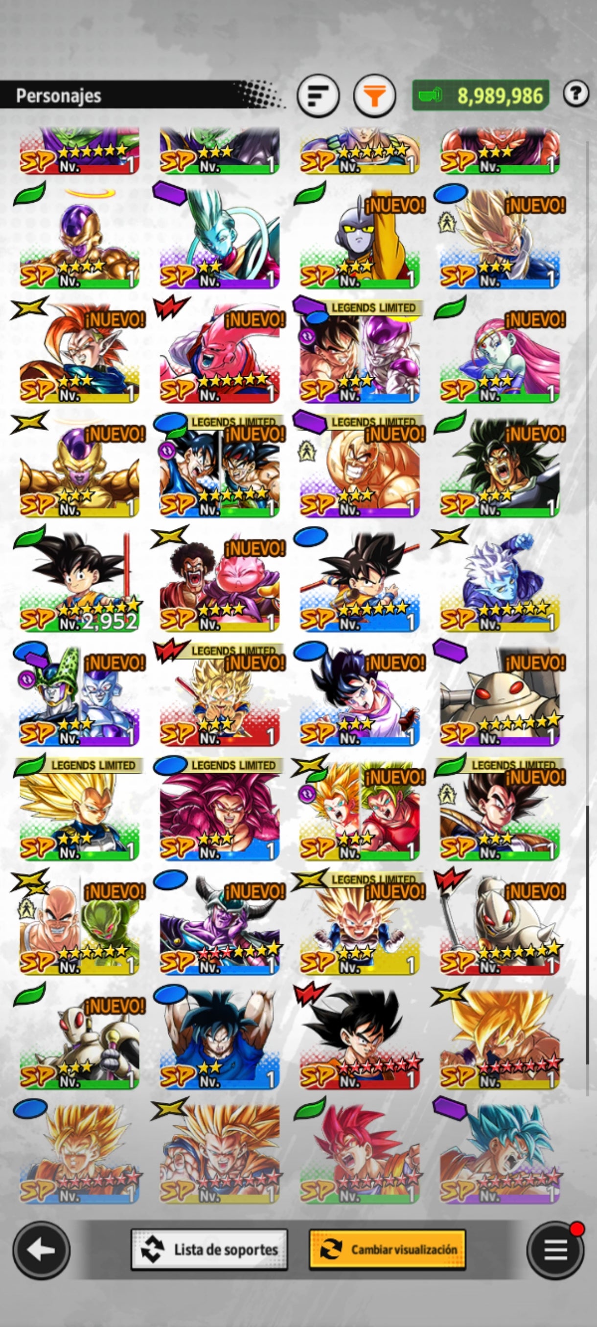 [ANDROID] 50,000 Cronocristales💎2 ULTRAS + 2 LEGENDS⭐️ Goku (MINI)  +  Bardock + 11 LL |DRAGON BALL Legends Cuenta
