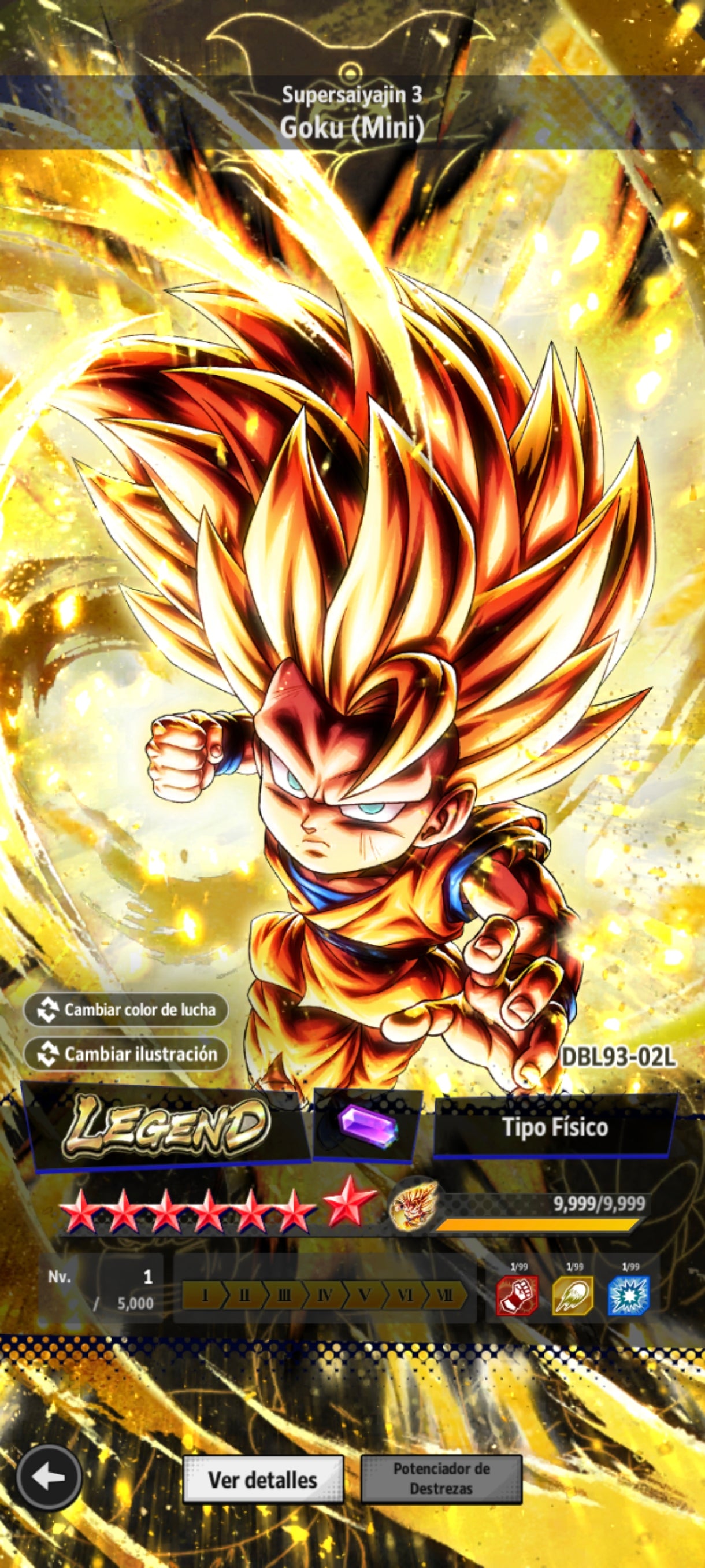 [ANDROID] 50,000 Cronocristales💎 2 LEGENDS⭐️ Goku (MINI) 14 ESTRELLAS + Bardock  12 LL |DRAGON BALL Legends Cuenta