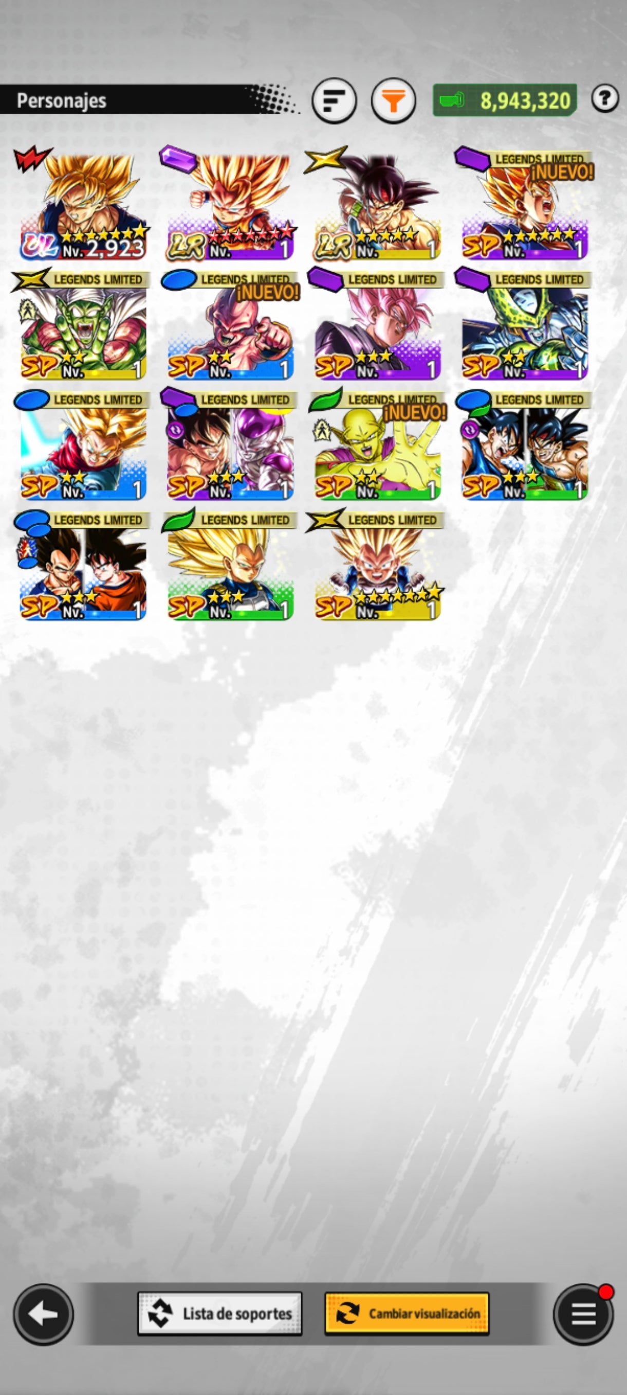 [ANDROID] 50,000 Cronocristales💎 2 LEGENDS⭐️ Goku (MINI) 14 ESTRELLAS + Bardock  12 LL |DRAGON BALL Legends Cuenta