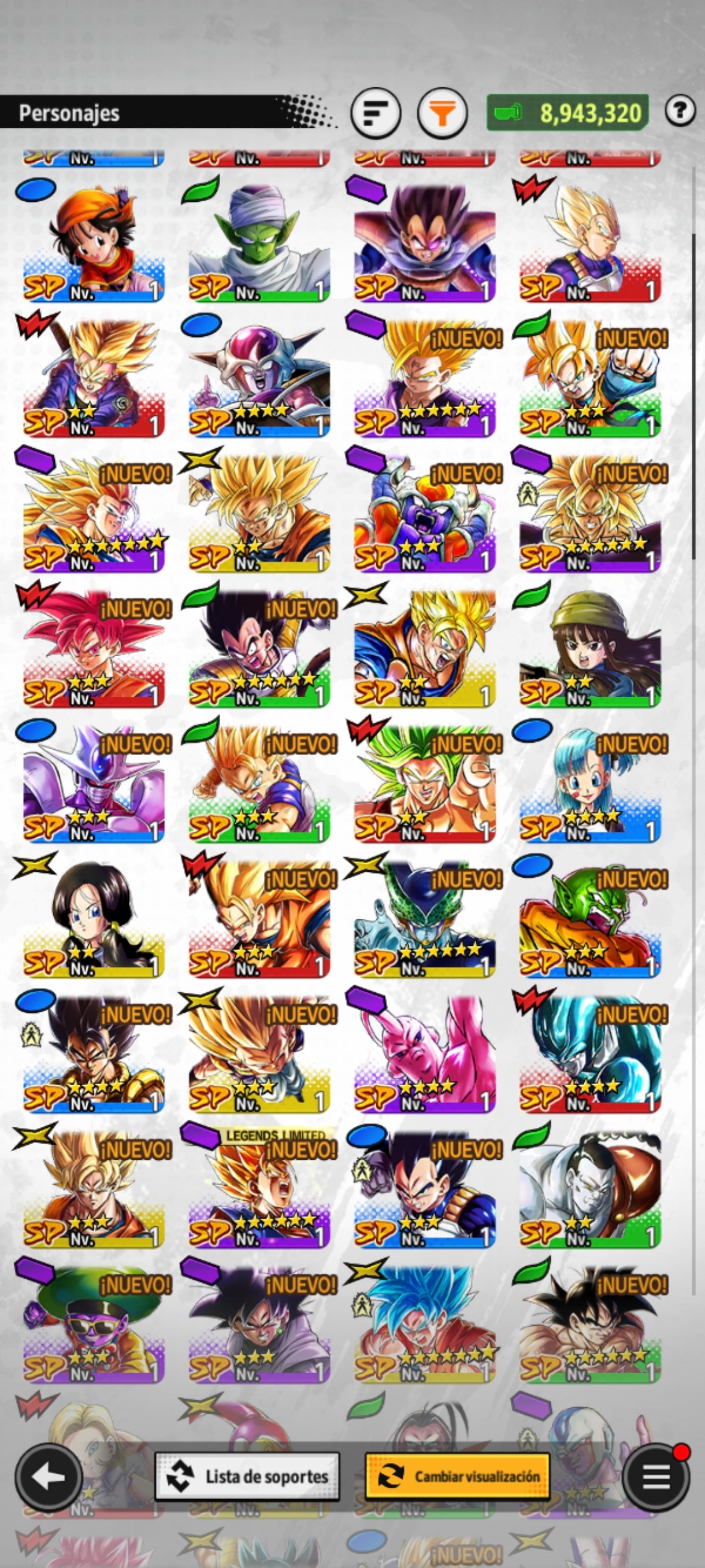 [ANDROID] 50,000 Cronocristales💎 2 LEGENDS⭐️ Goku (MINI) 14 ESTRELLAS + Bardock  12 LL |DRAGON BALL Legends Cuenta