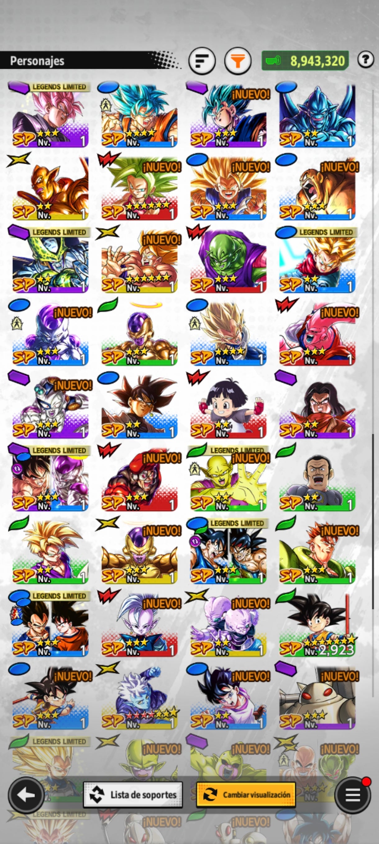 [ANDROID] 50,000 Cronocristales💎 2 LEGENDS⭐️ Goku (MINI) 14 ESTRELLAS + Bardock  12 LL |DRAGON BALL Legends Cuenta