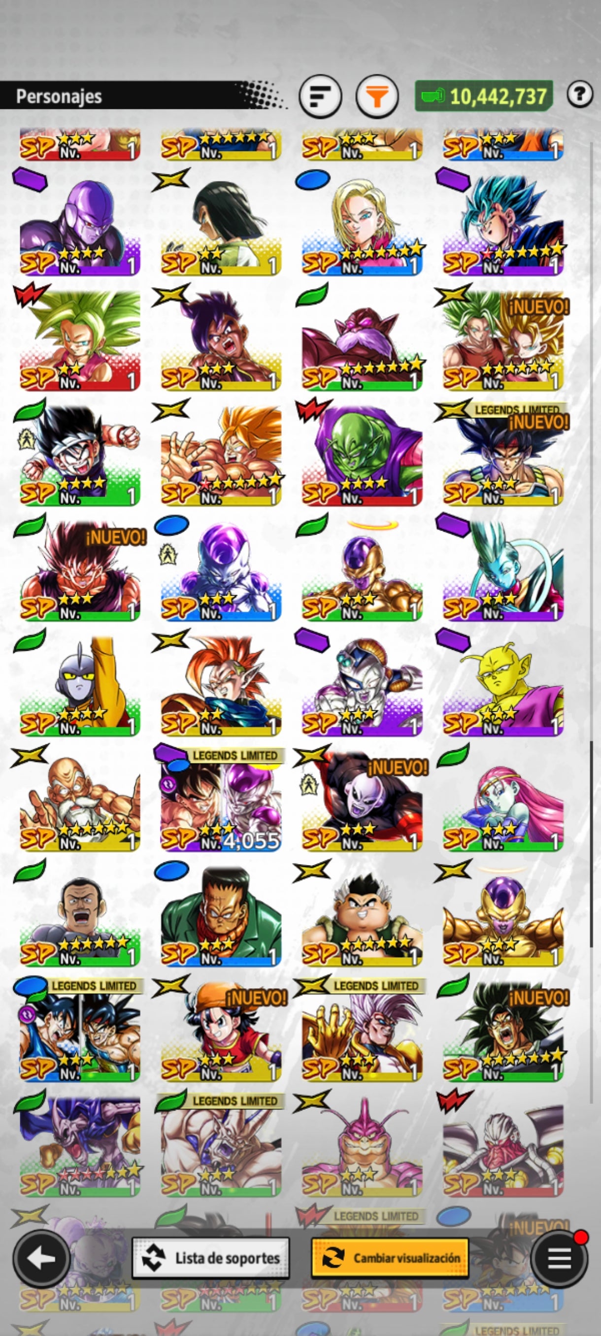 [ANDROID] 10,300 Cronocristales💎1 ULTRA + 4 LEGENDS⭐️ Goku (MINI) , Súper Vegetto + Bardock + Piccolo+  11 LL |DRAGON BALL Legends Cuenta