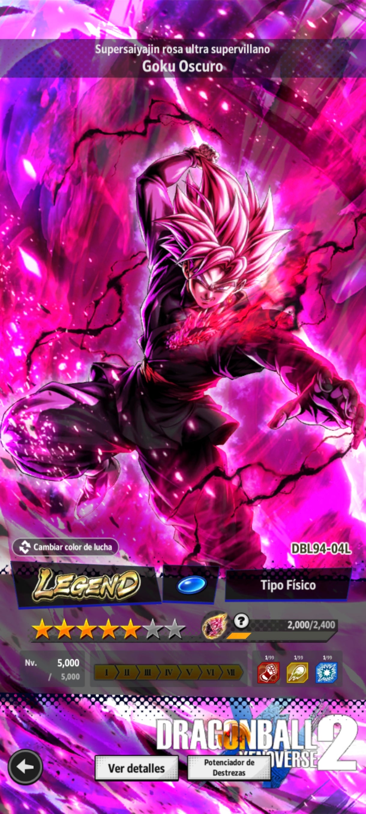 [Android&Iphone] Gogeta ULTRA + Goku Oscuro LEGENDS + Broly LEGENDS + Súper Vegetto LEGENDS + Bardock LEGENDS + Goku (Mini) LEGENDS + 11 LL|DRAGON BALL Legends Cuenta