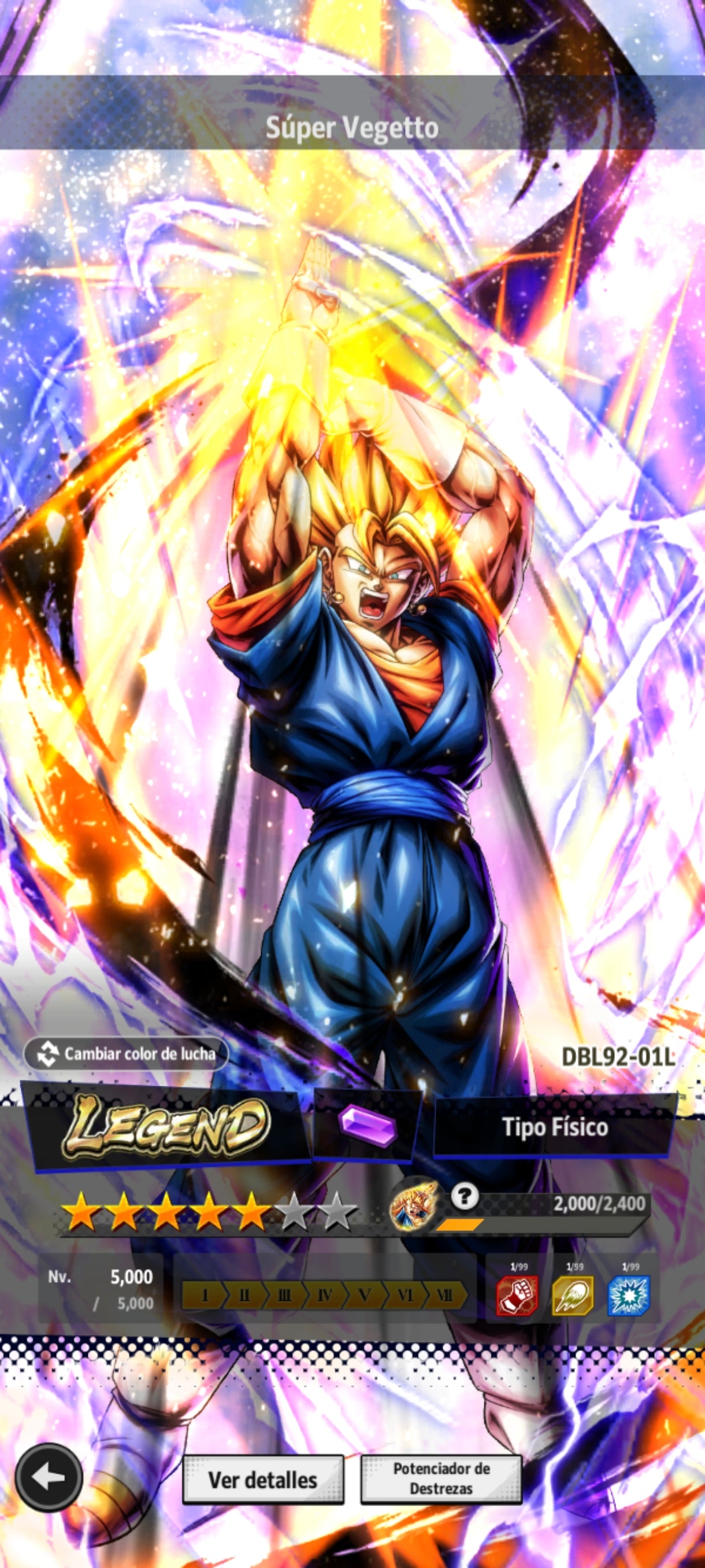 [Android&Iphone] Gogeta ULTRA + Goku Oscuro LEGENDS + Broly LEGENDS + Súper Vegetto LEGENDS + Bardock LEGENDS + Goku (Mini) LEGENDS + 11 LL|DRAGON BALL Legends Cuenta