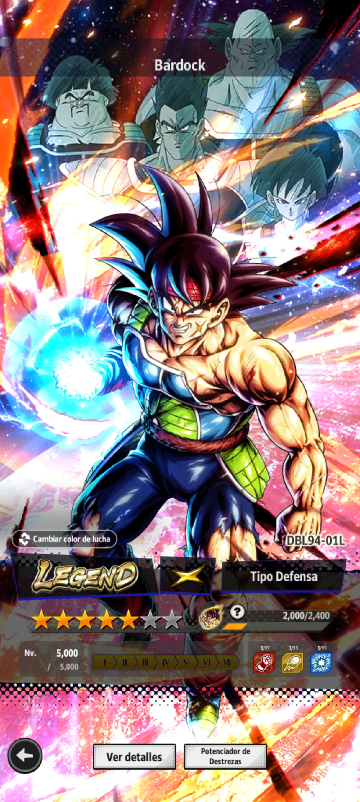 [Android&Iphone] Gogeta ULTRA + Goku Oscuro LEGENDS + Broly LEGENDS + Súper Vegetto LEGENDS + Bardock LEGENDS + Goku (Mini) LEGENDS + 11 LL|DRAGON BALL Legends Cuenta