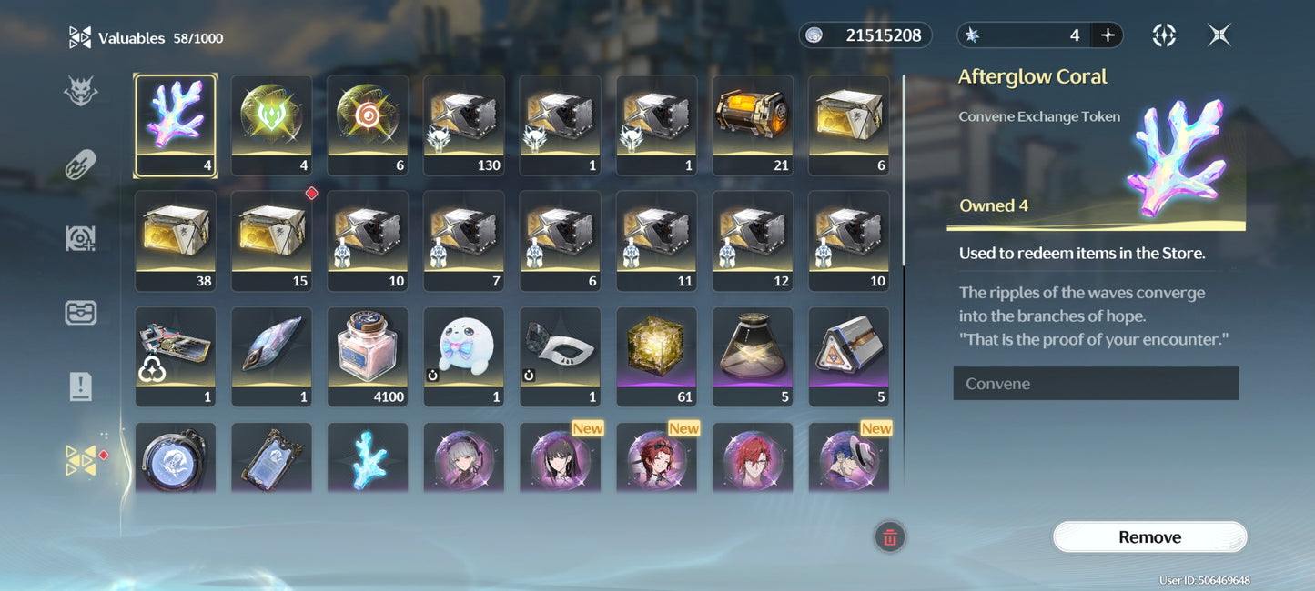 Sv. America⭐️Nivel 43|Denia + Mornye + Iuno |Augusta + Arma , Qiuyuan +Arma | Wuthering Waves CUENTA REROLL