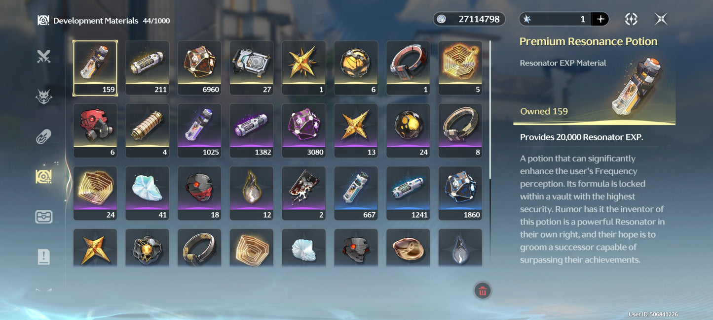 [AMERICA] UL 45⭐️ Lucy R6 + Arma , Rebecca | Wuthering Waves CUENTA REROLL