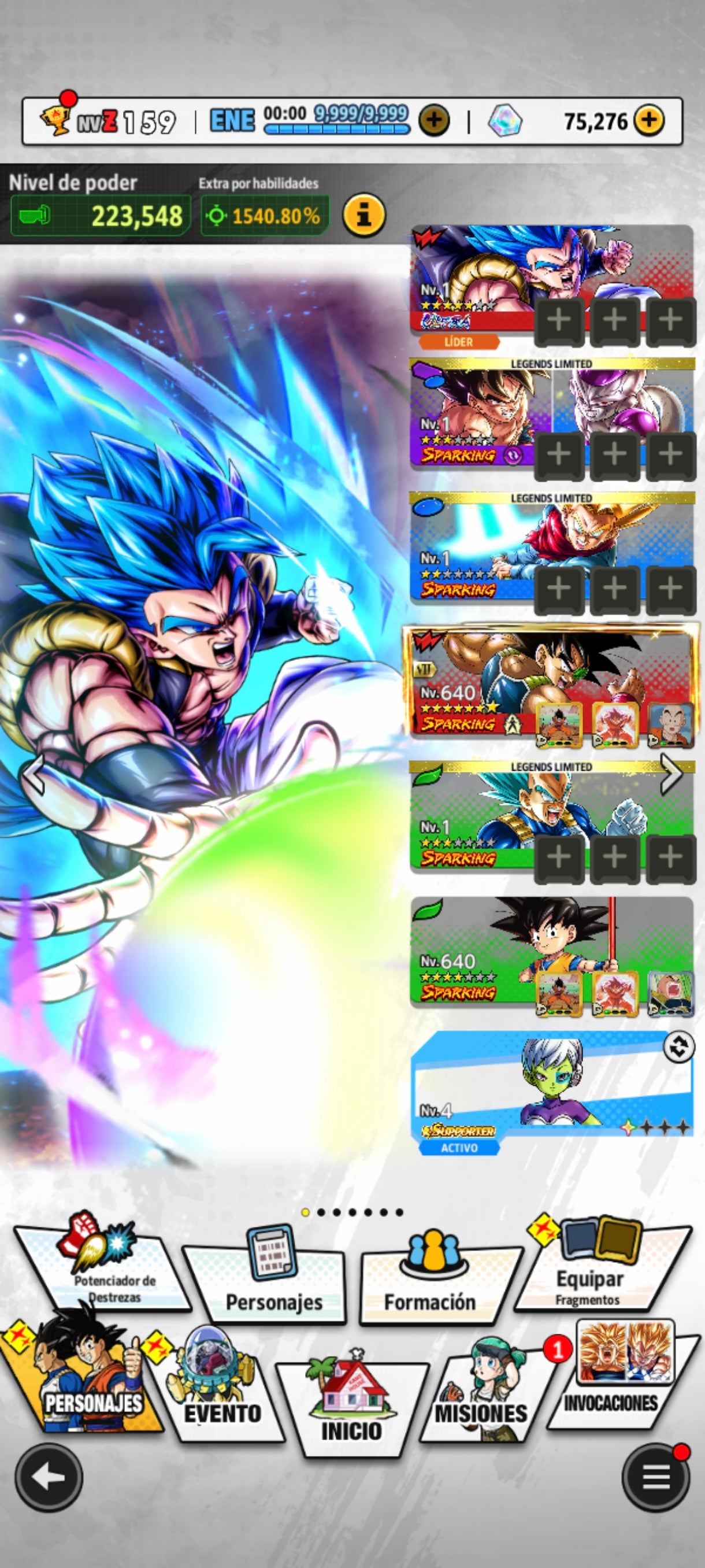 [ANDROID] 75,276 Cronocristales💎+ ANIVERSARIO Gogeta Blue ULTRA 2026 | DRAGON BALL Legends Cuenta