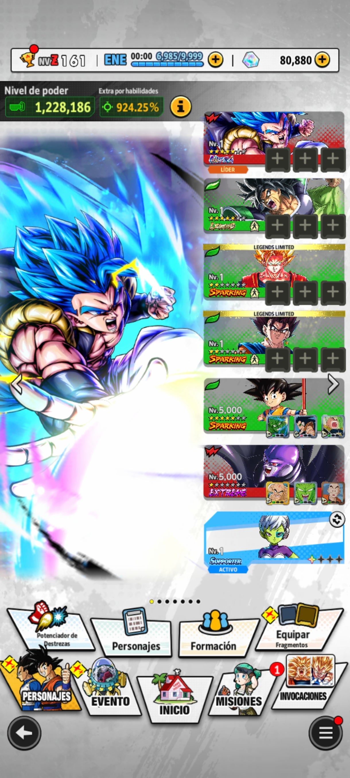 [ANDROID] 80,880 Cronocristales💎+ ANIVERSARIO Gogeta Blue ULTRA 2026 + Broly LR + 4 LL| DRAGON BALL Legends Cuenta