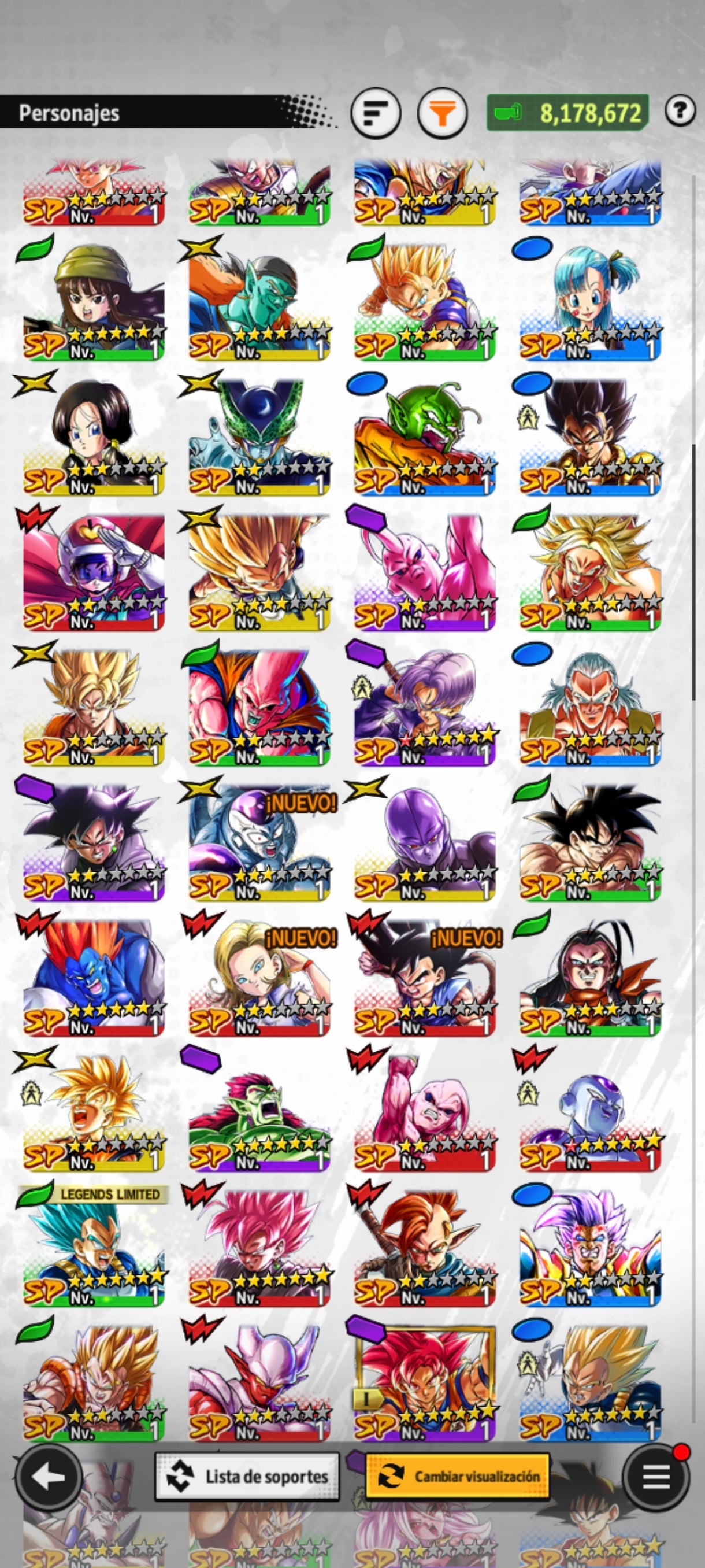 Goku ssj3 & Vegeta ssj2 ULTRA + Gohan y Trunks LR + Broly LR + Gogeta Blue 2026 ULTRA + 13 LL | DRAGON BALL Legends Cuenta