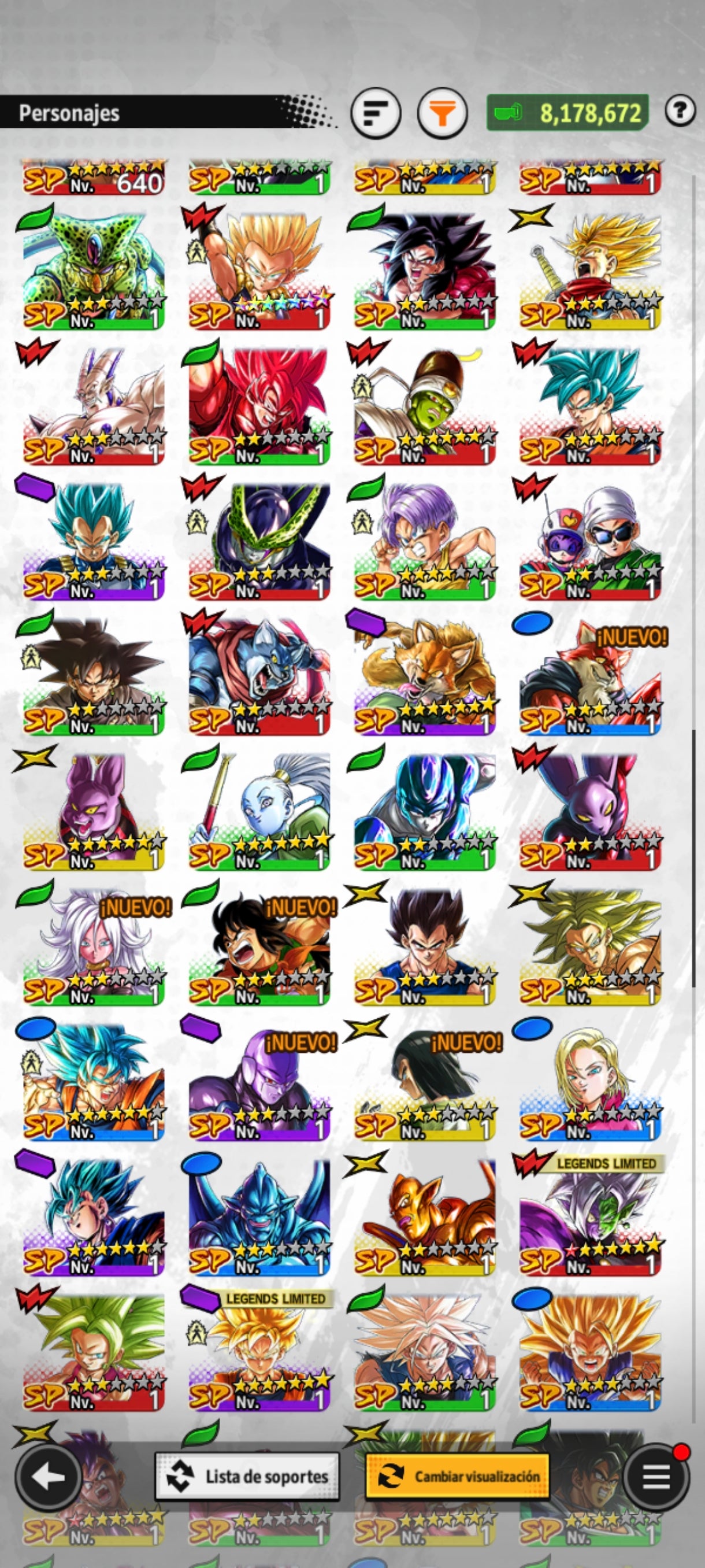 Goku ssj3 & Vegeta ssj2 ULTRA + Gohan y Trunks LR + Broly LR + Gogeta Blue 2026 ULTRA + 13 LL | DRAGON BALL Legends Cuenta