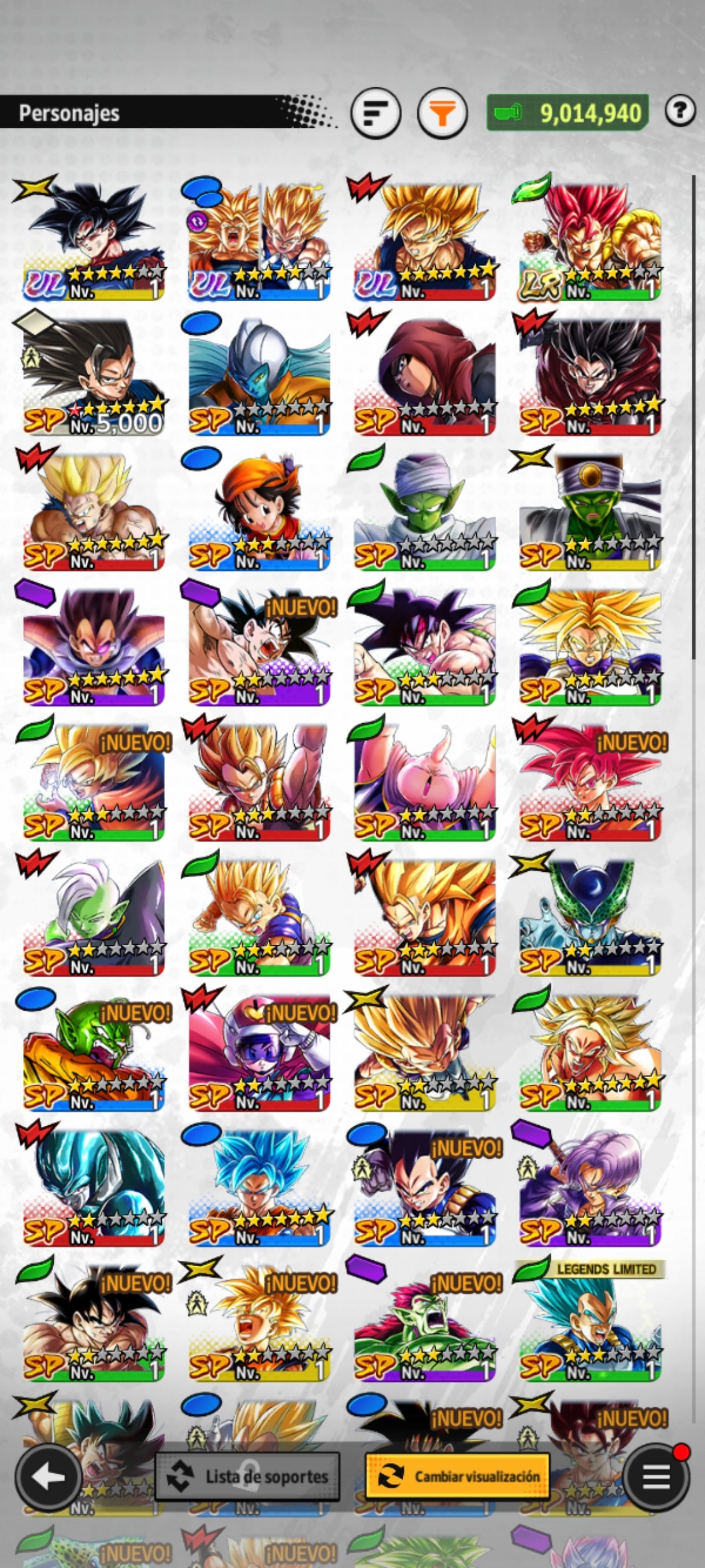 [ANDROID] 50,509 Cronocristales💎+ SSj Dios Shallet LR + Goku ssj3 & Vegeta ssj2 ULTRA + Goku ULTRA + 6 LL
