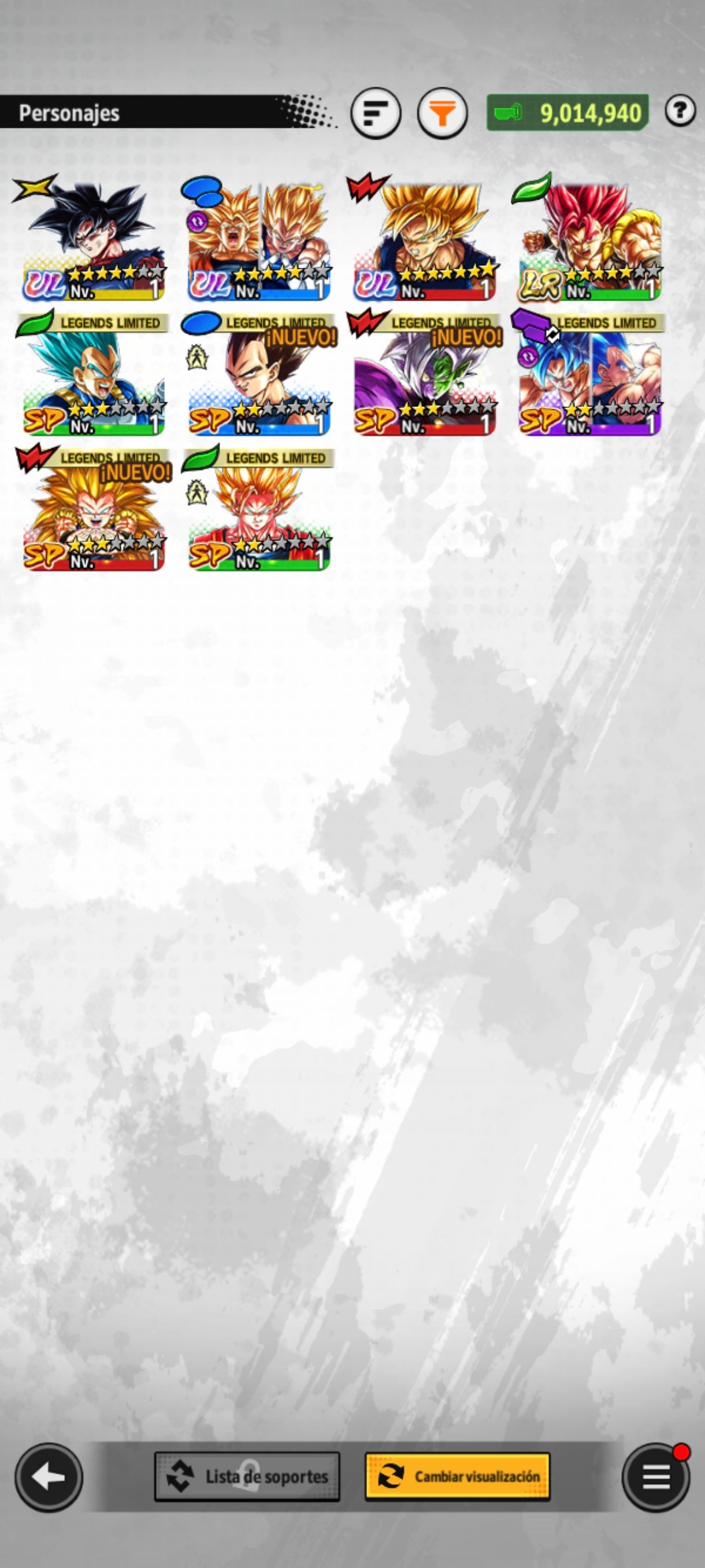 [ANDROID] 50,509 Cronocristales💎+ SSj Dios Shallet LR + Goku ssj3 & Vegeta ssj2 ULTRA + Goku ULTRA + 6 LL