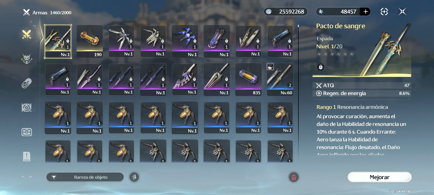 AMERICA|Lvl 49| +48457 Astritas + Qingxiao  + Denia + Verina + Encore + Calcharo|Cumpleaños libre|Wuthering Waves CUENTA REROLL