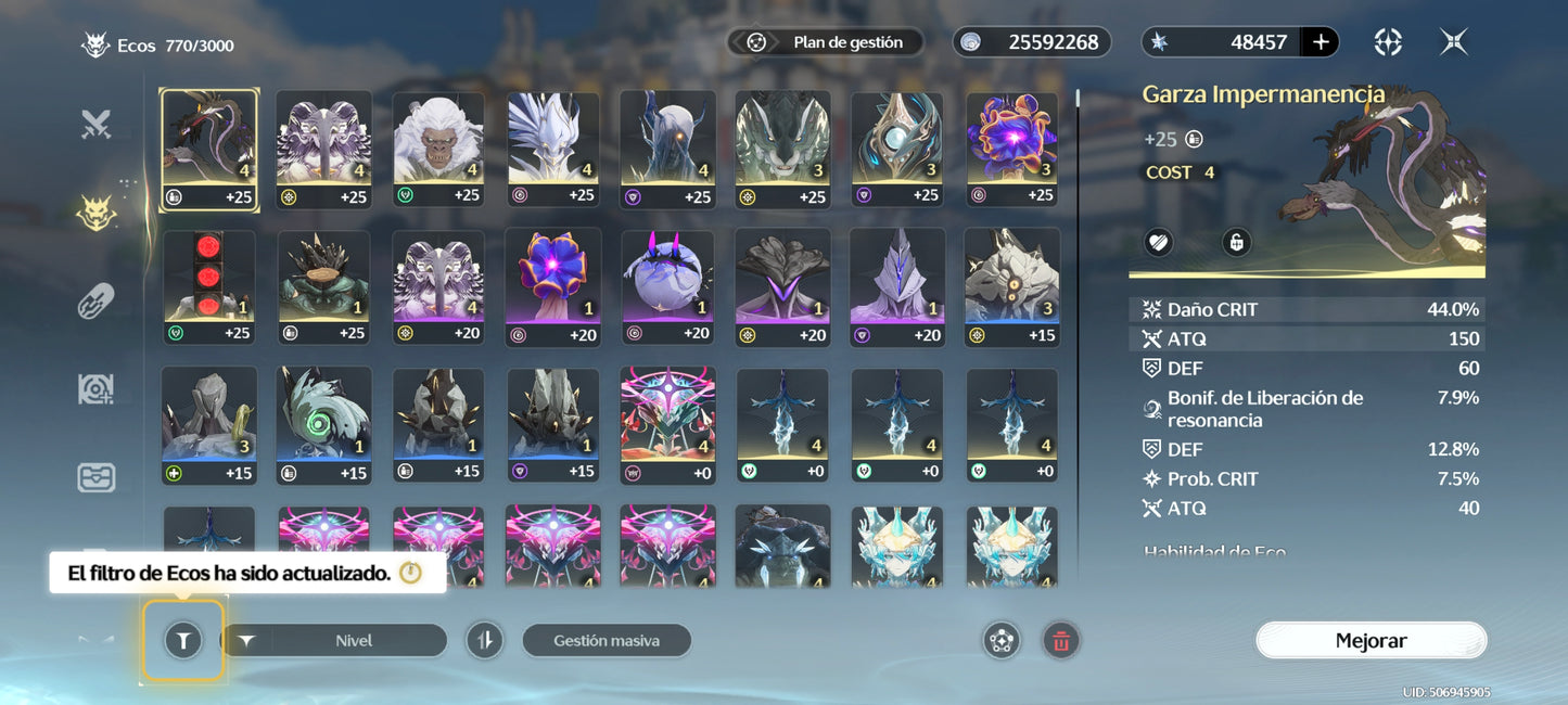 AMERICA|Lvl 49| +48457 Astritas + Qingxiao  + Denia + Verina + Encore + Calcharo|Cumpleaños libre|Wuthering Waves CUENTA REROLL