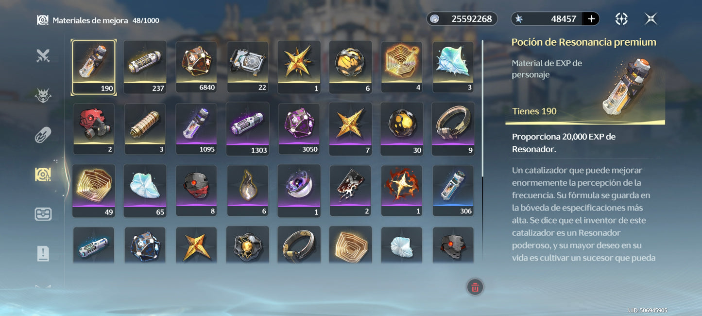 AMERICA|Lvl 49| +48457 Astritas + Qingxiao  + Denia + Verina + Encore + Calcharo|Cumpleaños libre|Wuthering Waves CUENTA REROLL