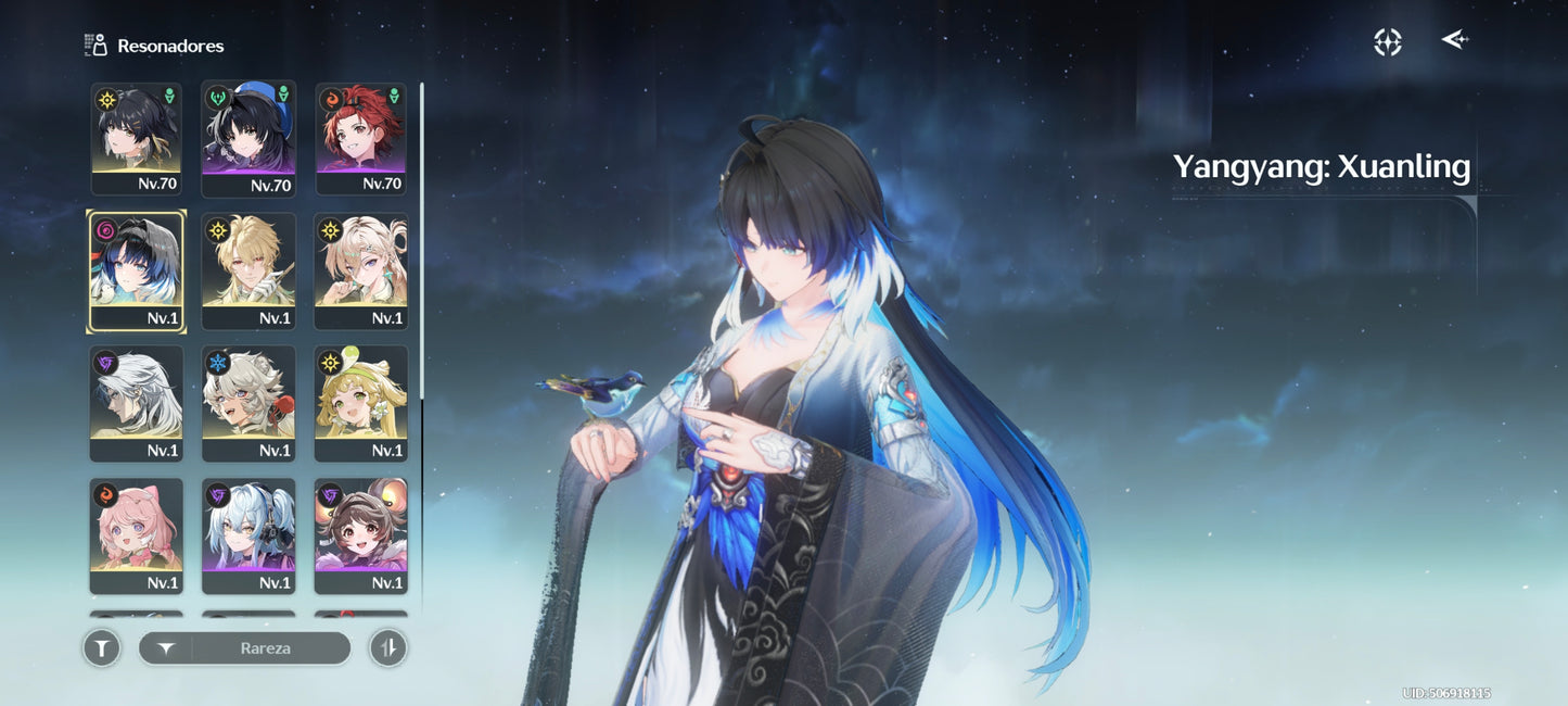 AMERICA |Lvl 49| Yangyang Xuanling + Arma 5⭐️| Luuk Herssen + Arma 5⭐️| Lynae + Arma 5⭐️| Verina + Calcharo + Encore + Lingyang|Cumpleaños libre|Wuthering Waves CUENTA REROLL