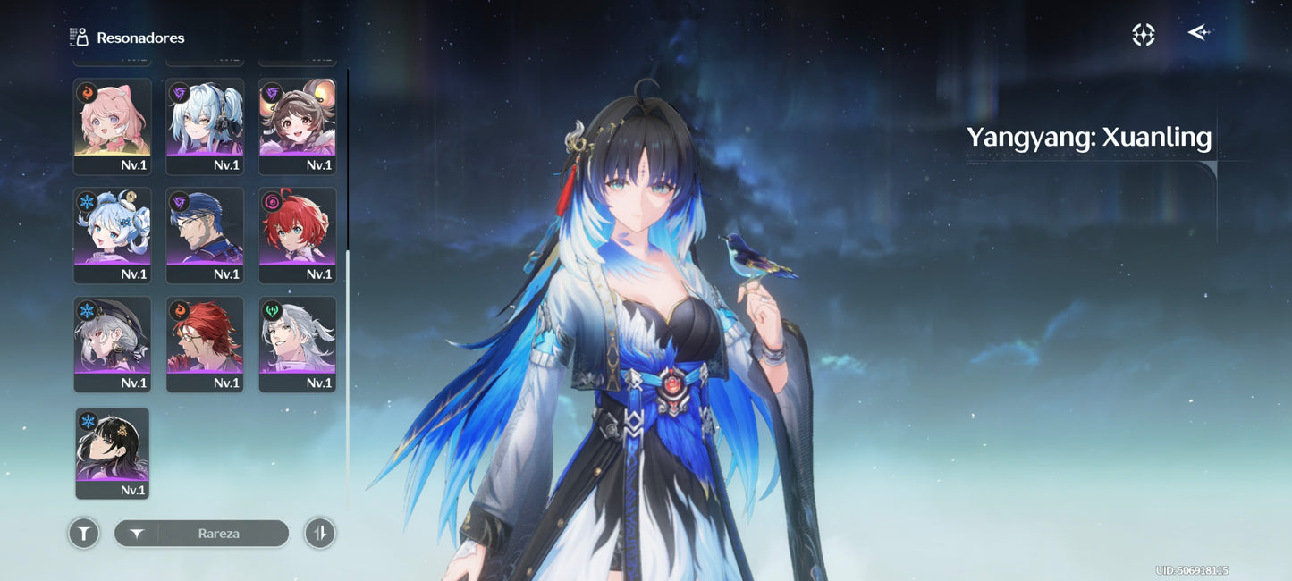 AMERICA |Lvl 49| Yangyang Xuanling + Arma 5⭐️| Luuk Herssen + Arma 5⭐️| Lynae + Arma 5⭐️| Verina + Calcharo + Encore + Lingyang|Cumpleaños libre|Wuthering Waves CUENTA REROLL