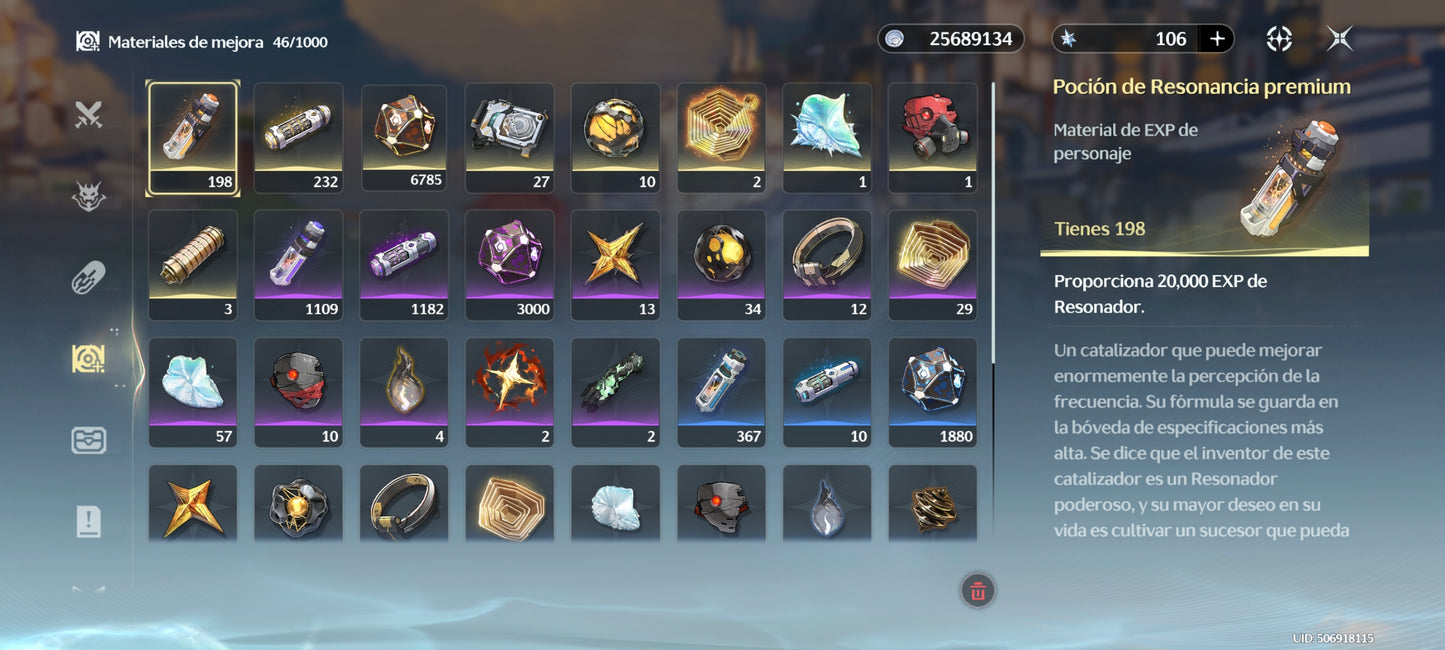 AMERICA |Lvl 49| Yangyang Xuanling + Arma 5⭐️| Luuk Herssen + Arma 5⭐️| Lynae + Arma 5⭐️| Verina + Calcharo + Encore + Lingyang|Cumpleaños libre|Wuthering Waves CUENTA REROLL