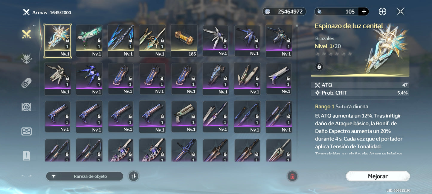 AMERICA |Lvl 49| Lynae + Arma 5⭐️| Yangyang Xuanling + Arma 5⭐️| Luuk Herssen + Arma 5⭐️| Verina C1 + Encore C1 + Lingyang C1|Cumpleaños libre|Wuthering Waves CUENTA REROLL