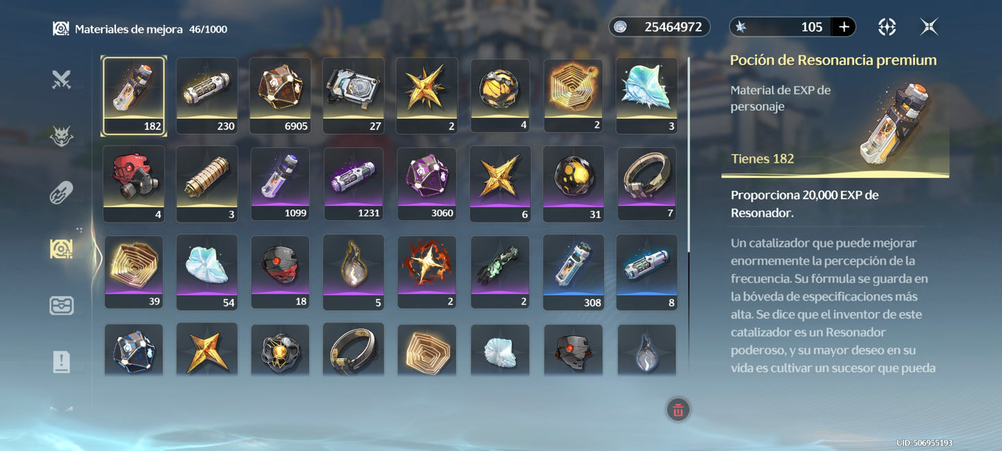 AMERICA |Lvl 49| Lynae + Arma 5⭐️| Yangyang Xuanling + Arma 5⭐️| Luuk Herssen + Arma 5⭐️| Verina C1 + Encore C1 + Lingyang C1|Cumpleaños libre|Wuthering Waves CUENTA REROLL
