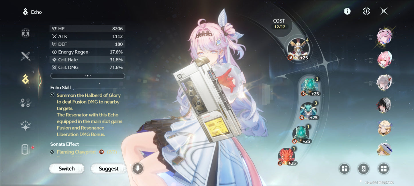 AMERICA⭐️Lvl 73⭐️ Yangyang Xualing + Hiyuki + Aemeath + Arma5⭐️, Denia + Chisa + Phoebe + Arma5⭐️, Iuno + Lupa + Carlotta + Yinlin + Rebecca + Roccia + Verina + Jianxin + Encore + Calcharo