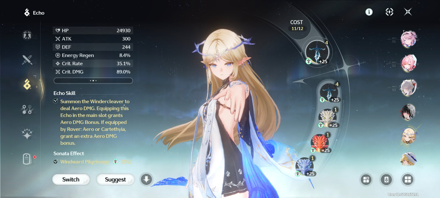 AMERICA⭐️Lvl 73⭐️ Yangyang Xualing + Hiyuki + Aemeath + Arma5⭐️, Denia + Chisa + Phoebe + Arma5⭐️, Iuno + Lupa + Carlotta + Yinlin + Rebecca + Roccia + Verina + Jianxin + Encore + Calcharo
