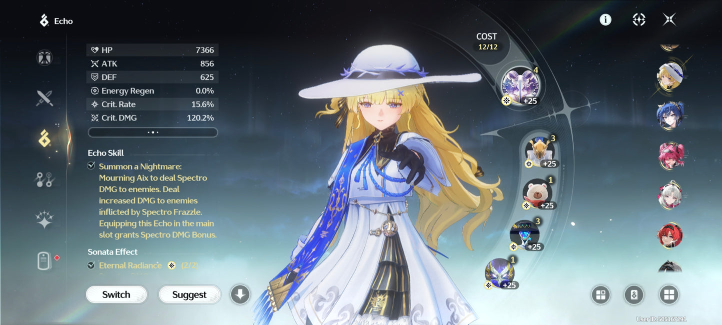 AMERICA⭐️Lvl 73⭐️ Yangyang Xualing + Hiyuki + Aemeath + Arma5⭐️, Denia + Chisa + Phoebe + Arma5⭐️, Iuno + Lupa + Carlotta + Yinlin + Rebecca + Roccia + Verina + Jianxin + Encore + Calcharo