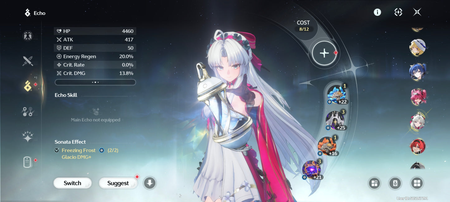 AMERICA⭐️Lvl 73⭐️ Yangyang Xualing + Hiyuki + Aemeath + Arma5⭐️, Denia + Chisa + Phoebe + Arma5⭐️, Iuno + Lupa + Carlotta + Yinlin + Rebecca + Roccia + Verina + Jianxin + Encore + Calcharo