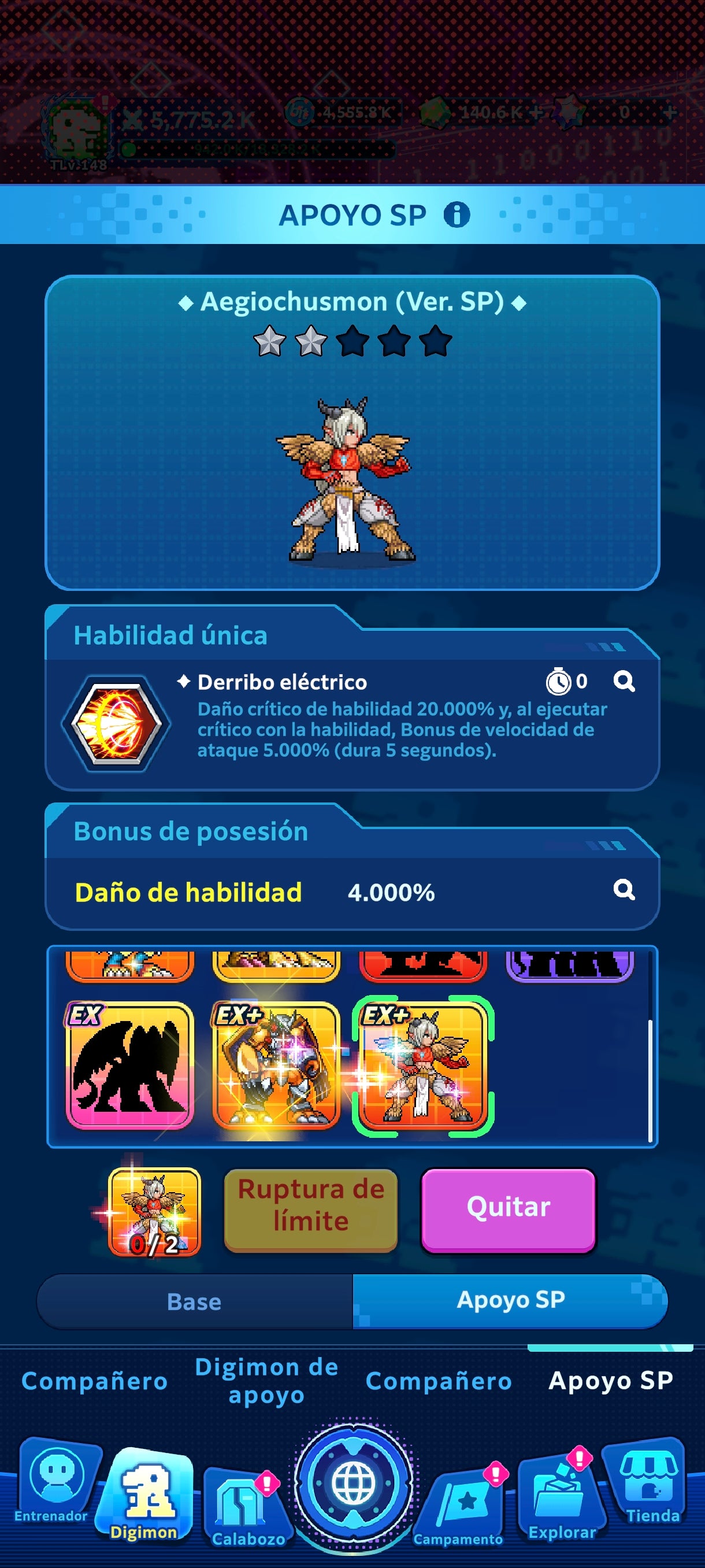 [GLOBAL] Cuenta Premium ~ Lvl 148 + | Cuenta Avanzada|[EX+] WarGreymon + [ EX+] Aegiochusmon 2+ | [EX+] Agumon + Tai + [EX+] Aegiomon + Inori 2+ | [EX+] Phantom Nova 2+