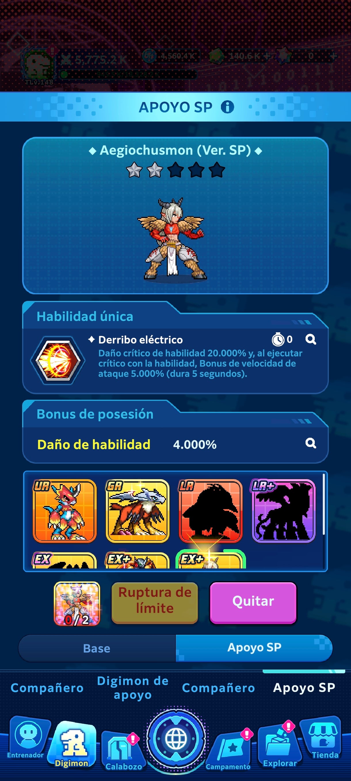 [GLOBAL] Cuenta Premium ~ Lvl 148 + | Cuenta Avanzada|[EX+] WarGreymon + [ EX+] Aegiochusmon 2+ | [EX+] Agumon + Tai + [EX+] Aegiomon + Inori 2+ | [EX+] Phantom Nova 2+