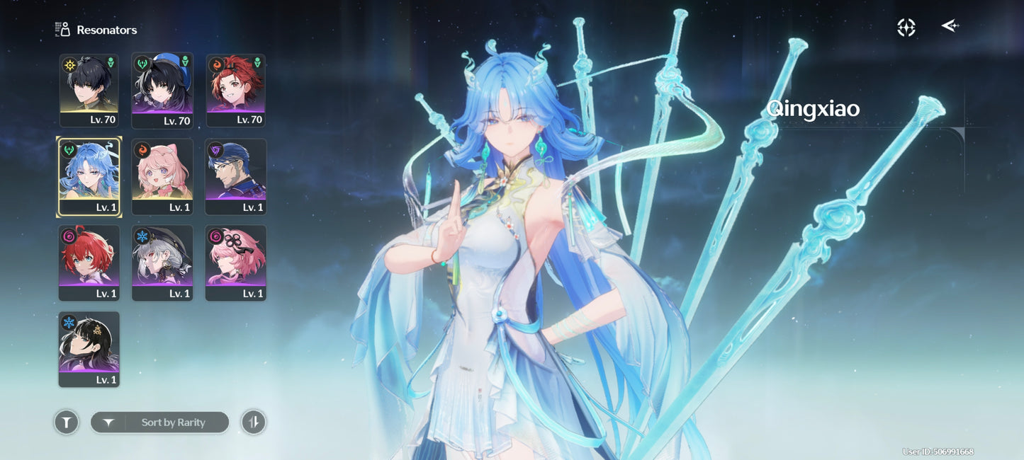 AMERICA|Lvl 49| + 55823 Astritas + Qingxiao + Encore|Cumpleaños libre|Wuthering Waves CUENTA REROLL