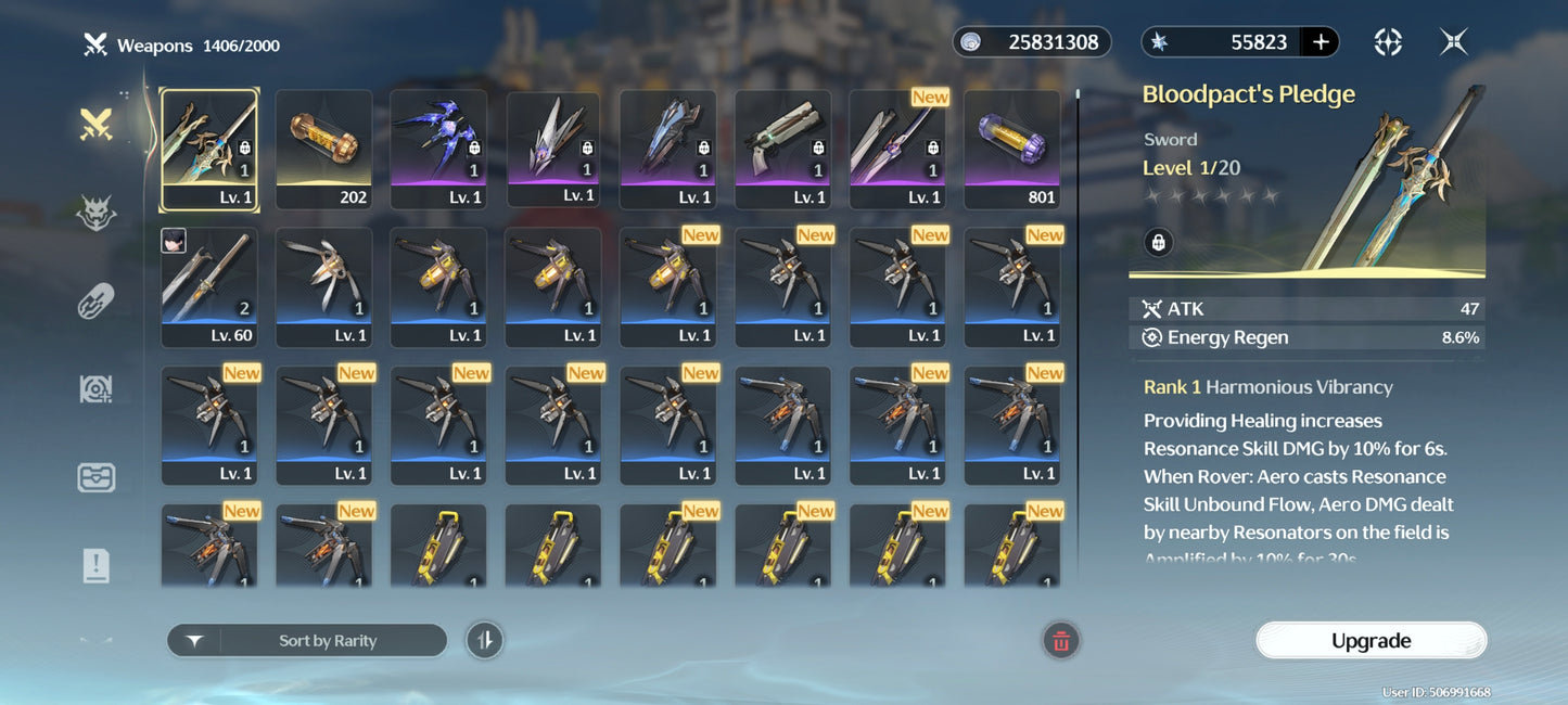 AMERICA|Lvl 49| + 55823 Astritas + Qingxiao + Encore|Cumpleaños libre|Wuthering Waves CUENTA REROLL