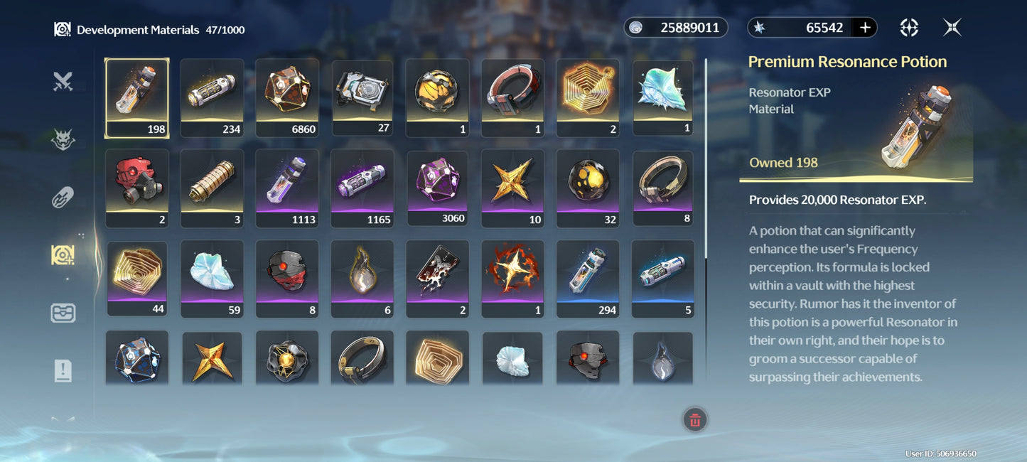 AMERICA|Lvl 49| + 65542 Astritas + Qingxiao + Suisui + Encore|Cumpleaños libre|Wuthering Waves CUENTA REROLL