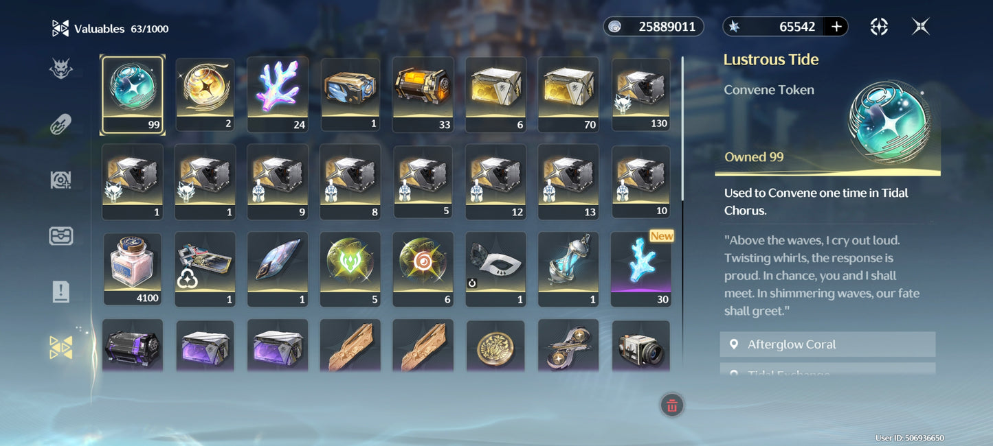 AMERICA|Lvl 49| + 65542 Astritas + Qingxiao + Suisui + Encore|Cumpleaños libre|Wuthering Waves CUENTA REROLL