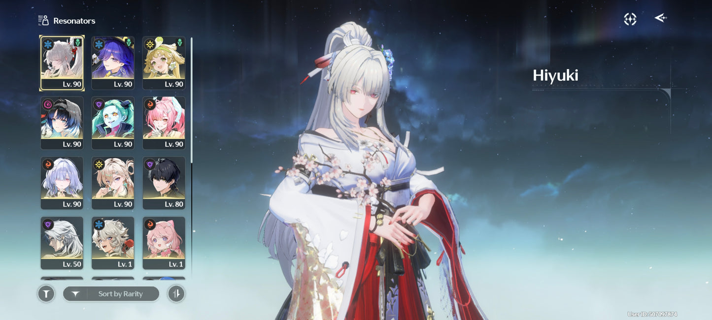 AMERICA|Lvl 72| Hiyuki C6 + Arma| Lynae + Arma | Yangyang: Xuanling + Arma| Mornye + Lucilla + Aemeath + Rebecca + Verina C2 + Lingyang + Encore + Calcharo