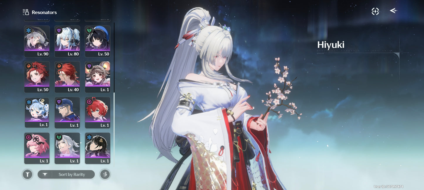AMERICA|Lvl 72| Hiyuki C6 + Arma| Lynae + Arma | Yangyang: Xuanling + Arma| Mornye + Lucilla + Aemeath + Rebecca + Verina C2 + Lingyang + Encore + Calcharo