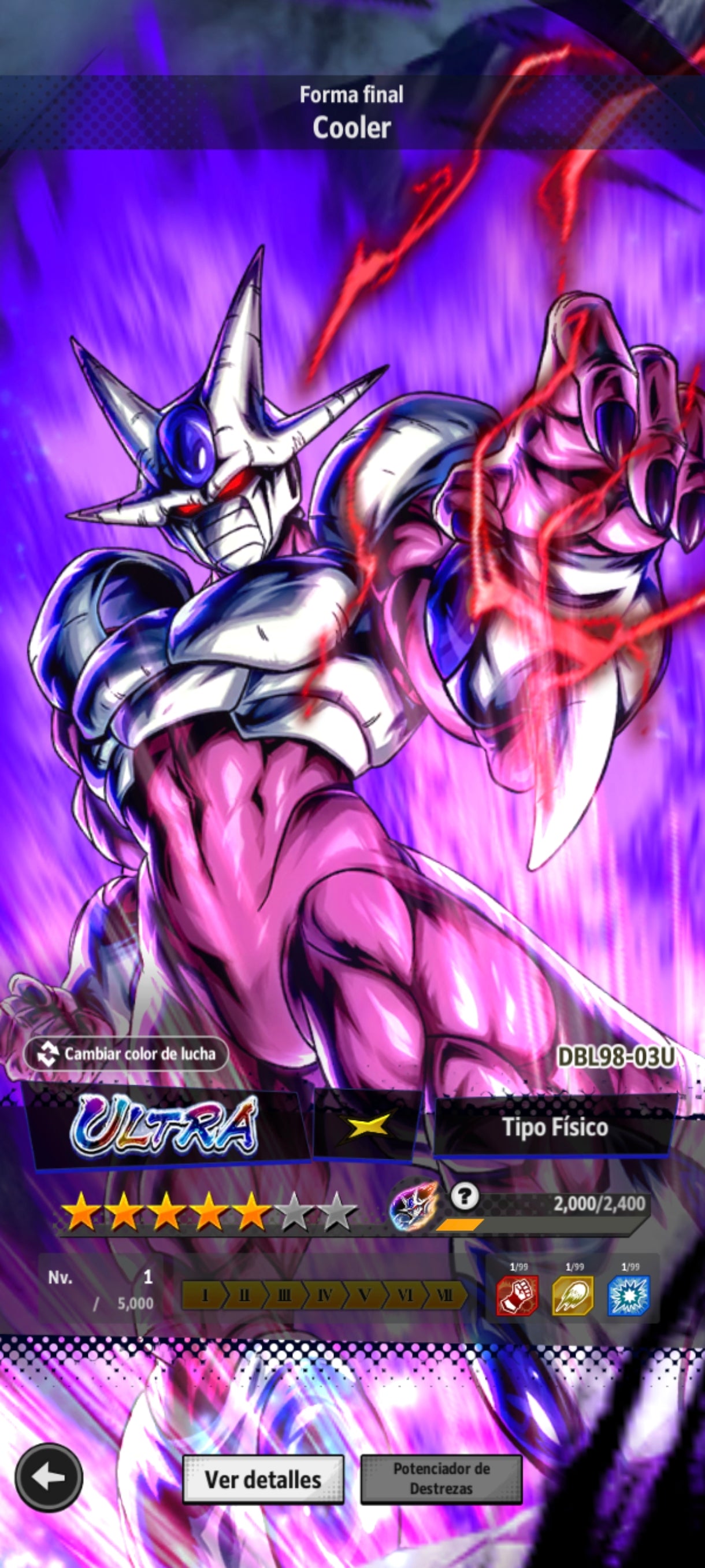 [ANDROID] +30,658💎 Cronocristales + Forma Final Cooler ULTRA + Kaioken Goku ULTRA| DRAGON BALL Legends Cuenta