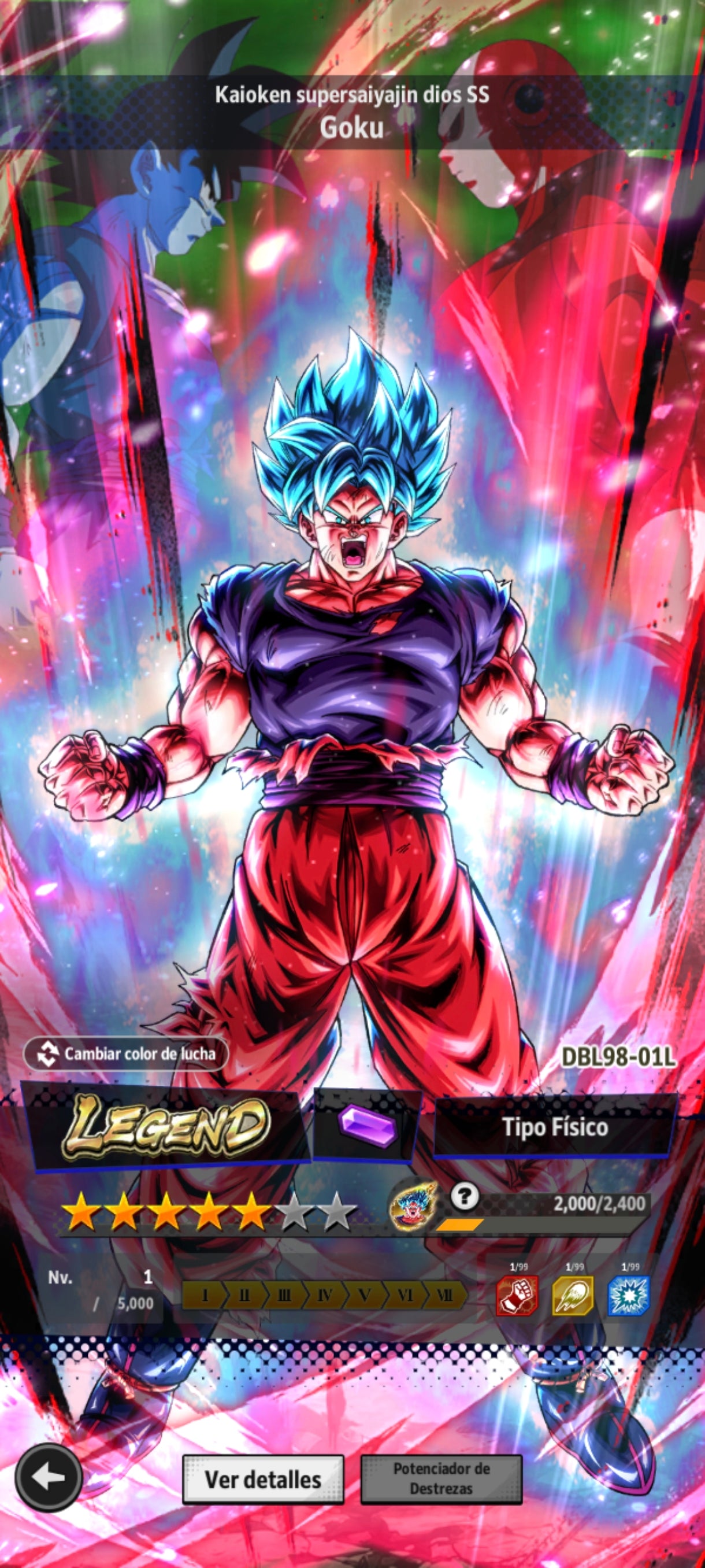 [ANDROID] +30,658💎 Cronocristales + Forma Final Cooler ULTRA + Kaioken Goku ULTRA| DRAGON BALL Legends Cuenta