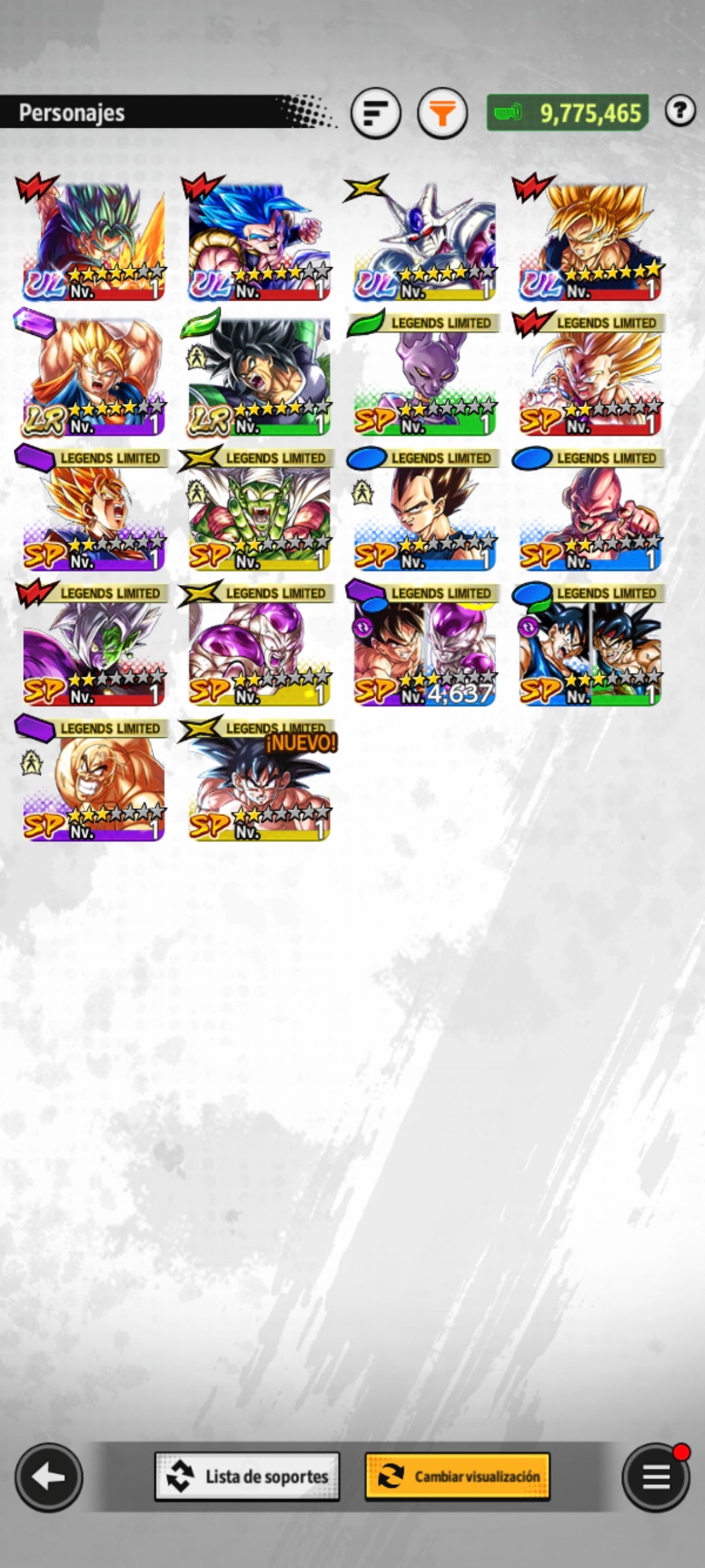 [CUENTA RARA🍀] [ANDROID] 80,224 Cronocristales💎 + Forma Final Cooler ULTRA + Supersaiyajin dios SS Gogeta 2026 ULTRA + Broly Enfurecido LEGEND + Súper Vegetto LEGEND + Supersaiyajin dios SS Vegetto ULTRA + 12 LL |DRAGON BALL Legends Cuenta