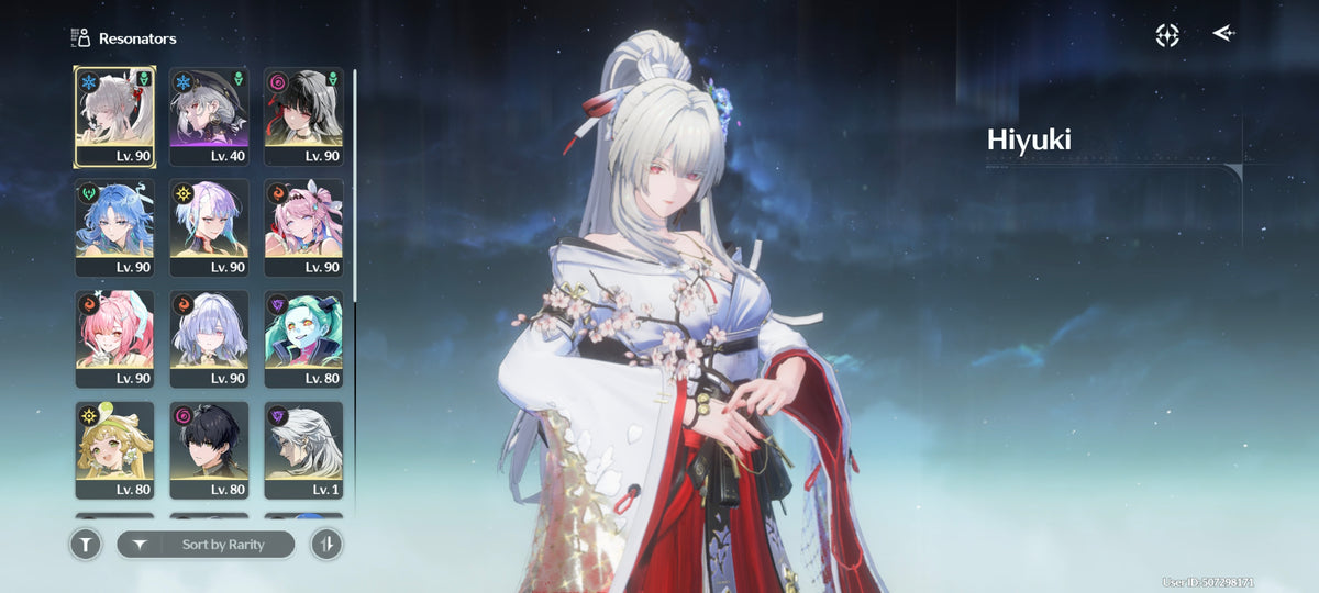 [NA] Lvl 76 Hiyuki S6 + Arma , Qingxiao + Arma,  Aemeath + Arma , Mornye S1 + Arma,  etc