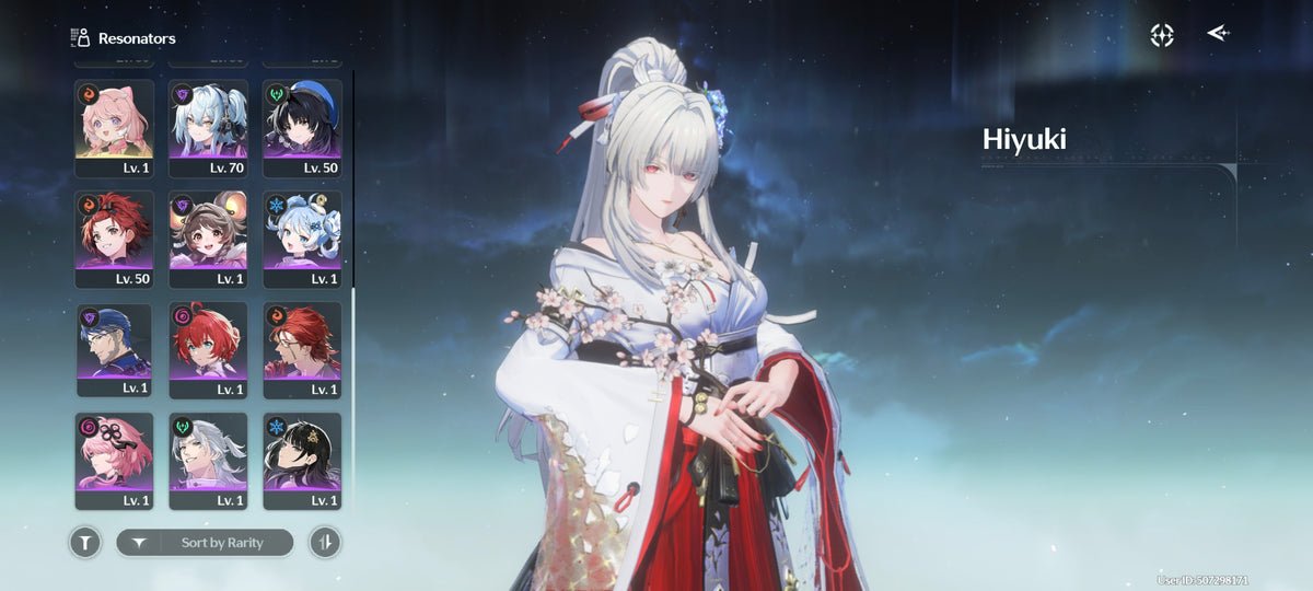[NA] Lvl 76 Hiyuki S6 + Arma , Qingxiao + Arma,  Aemeath + Arma , Mornye S1 + Arma,  etc