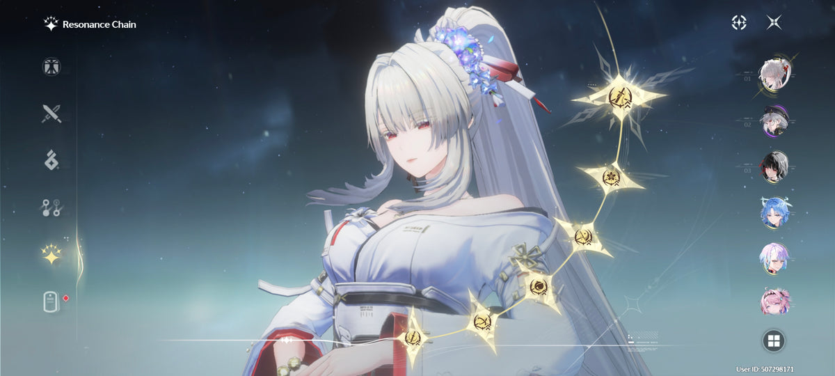 [NA] Lvl 76 Hiyuki S6 + Arma , Qingxiao + Arma,  Aemeath + Arma , Mornye S1 + Arma,  etc
